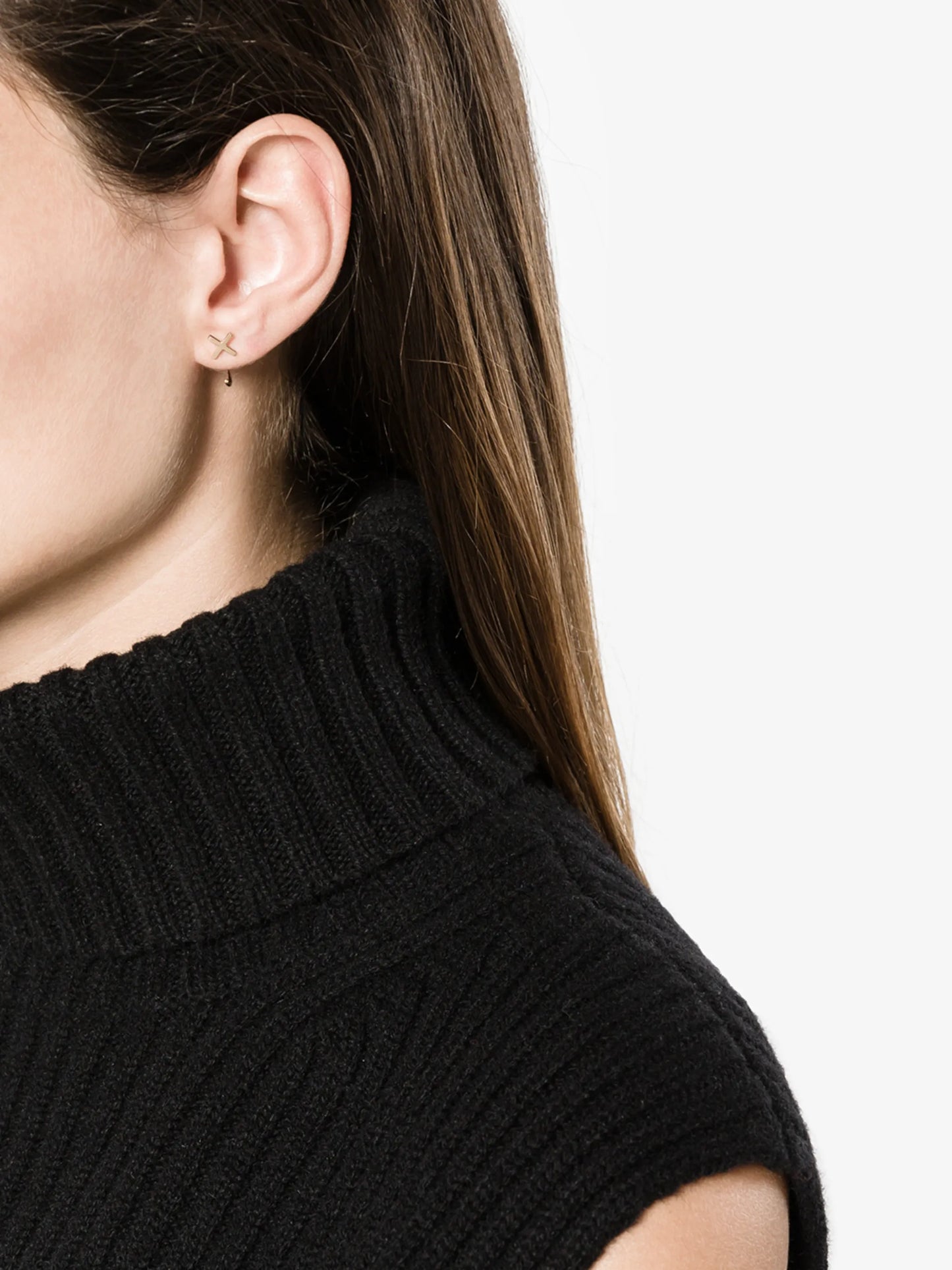 cross stud earrings