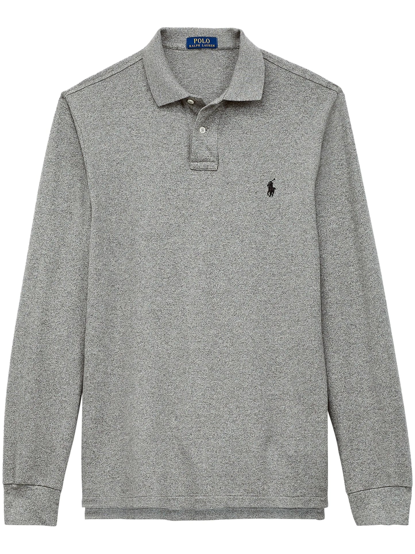 logo embroidered long-sleeve polo shirt