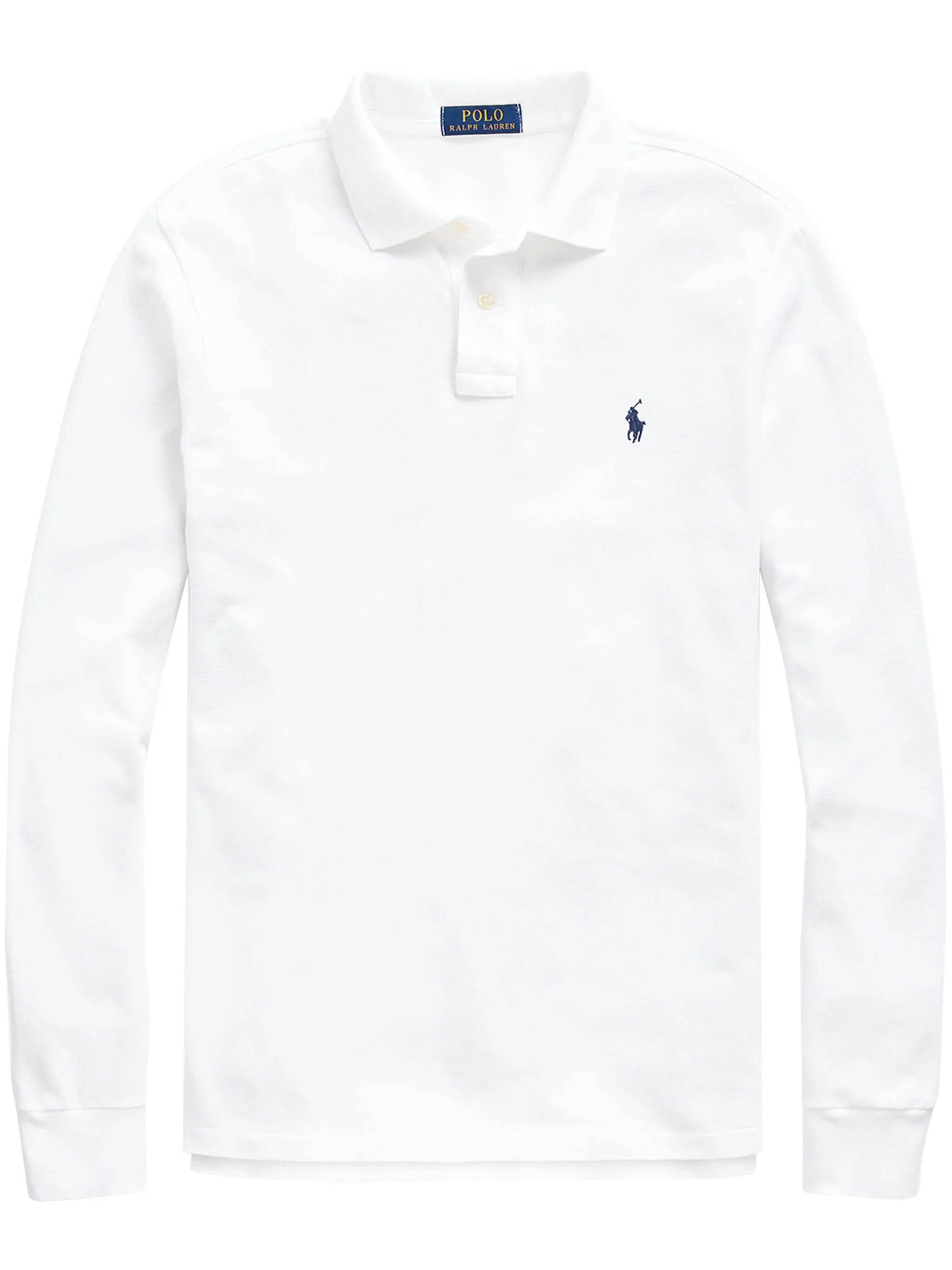 logo embroidered long-sleeve polo shirt