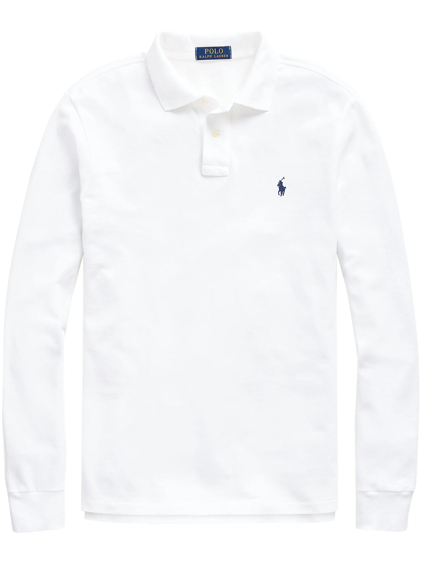logo embroidered long-sleeve polo shirt