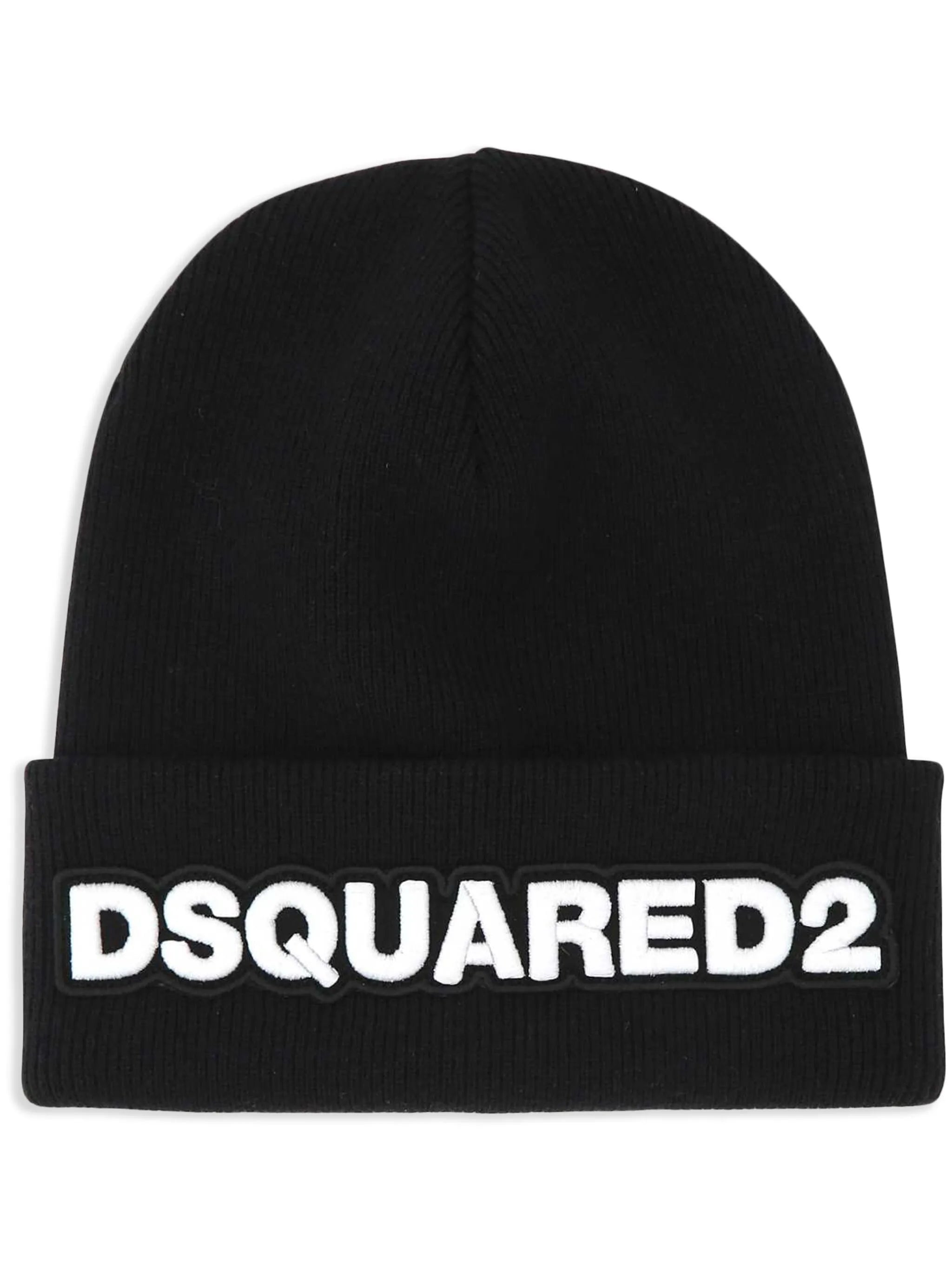 logo-appliqué wool beanie