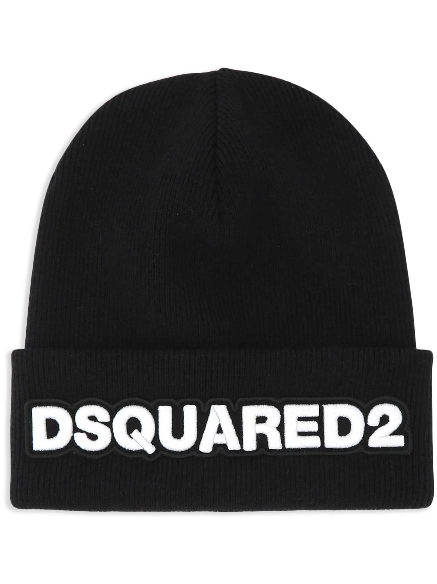 logo-appliqué wool beanie