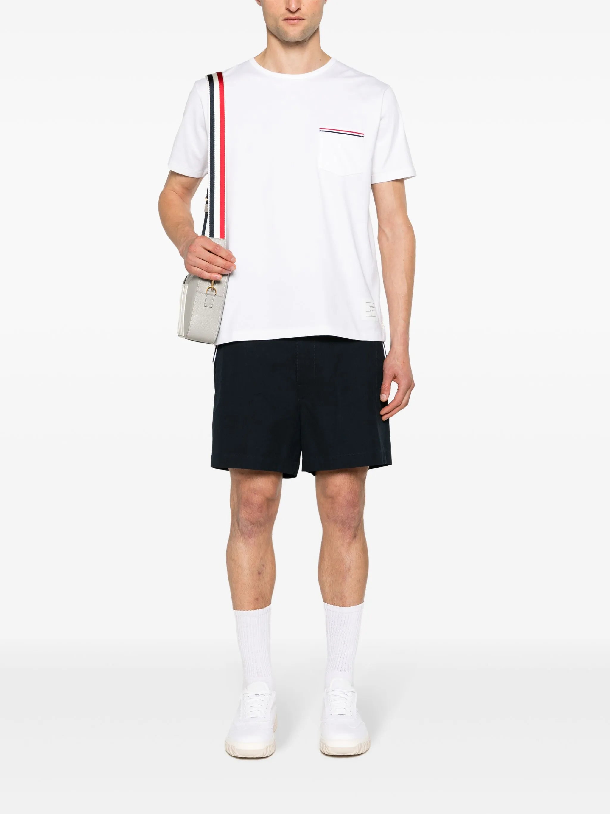 jersey RWB stripe pocket tee