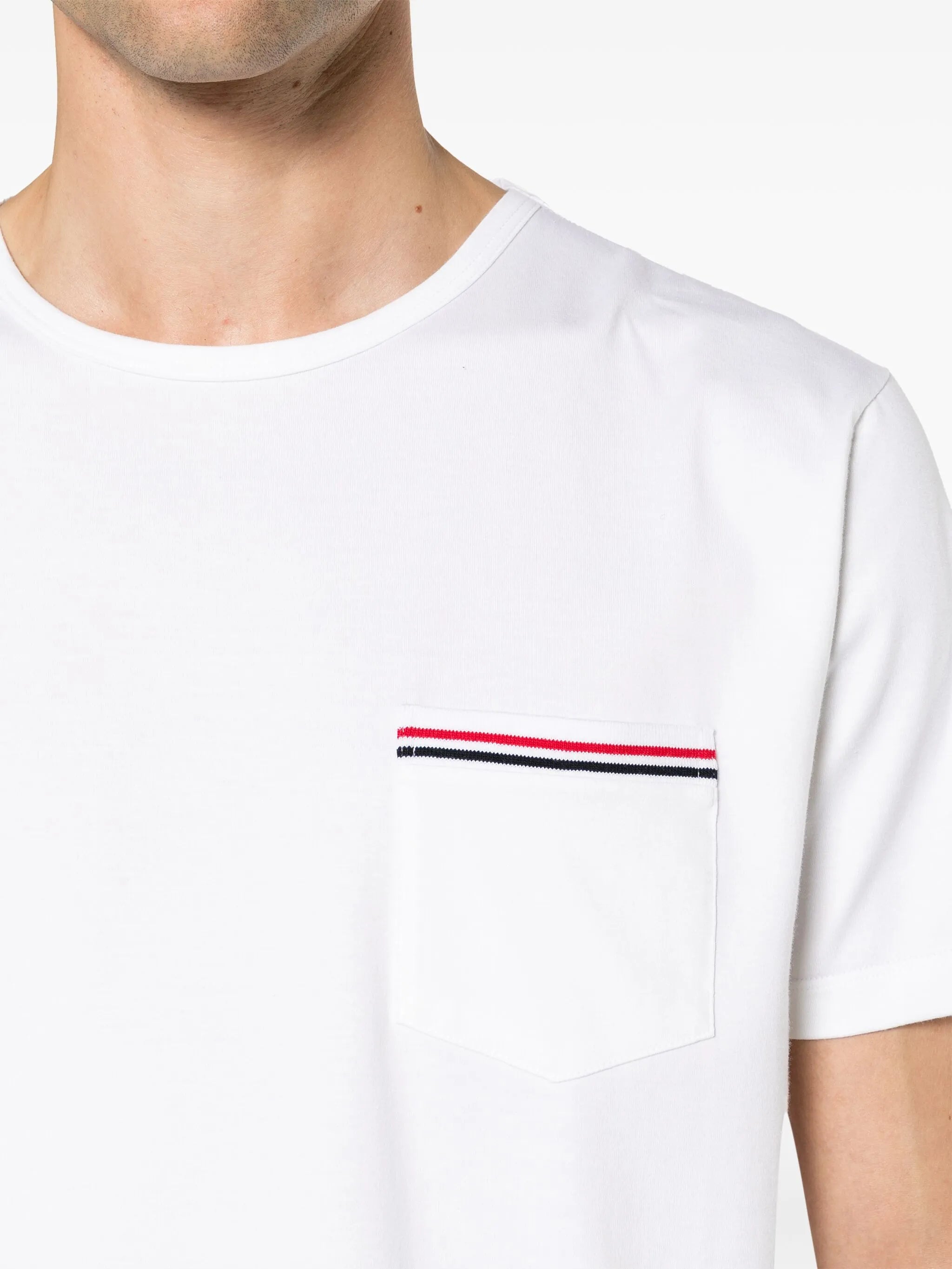 jersey RWB stripe pocket tee