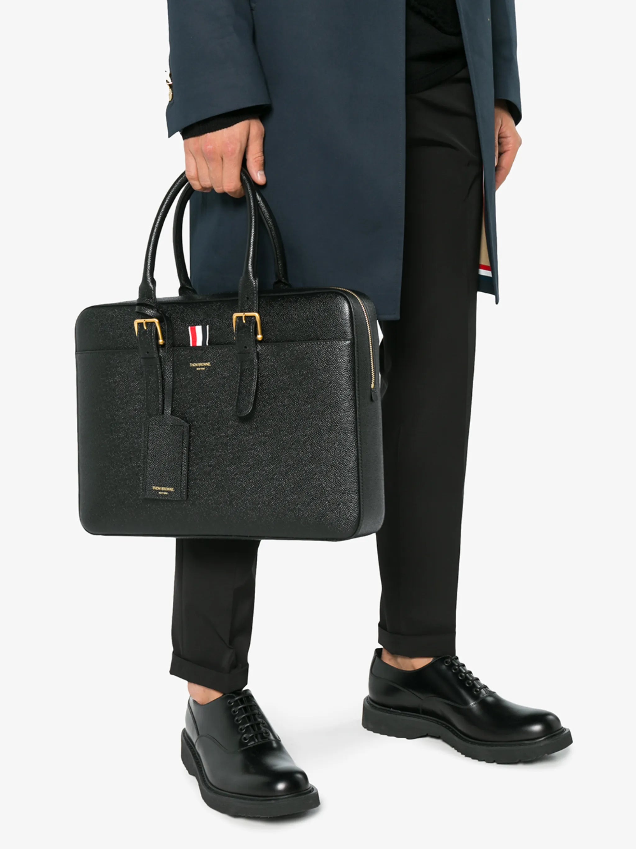 pebbled-leather briefcase