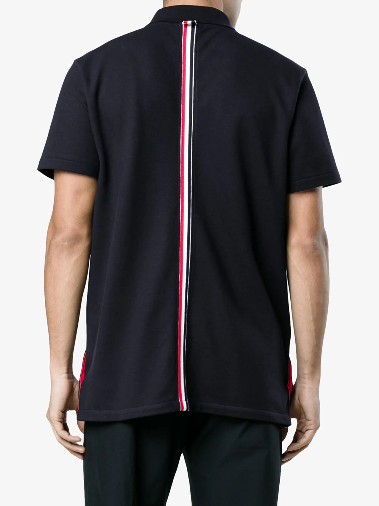 Center-Back Stripe Piqué Polo
