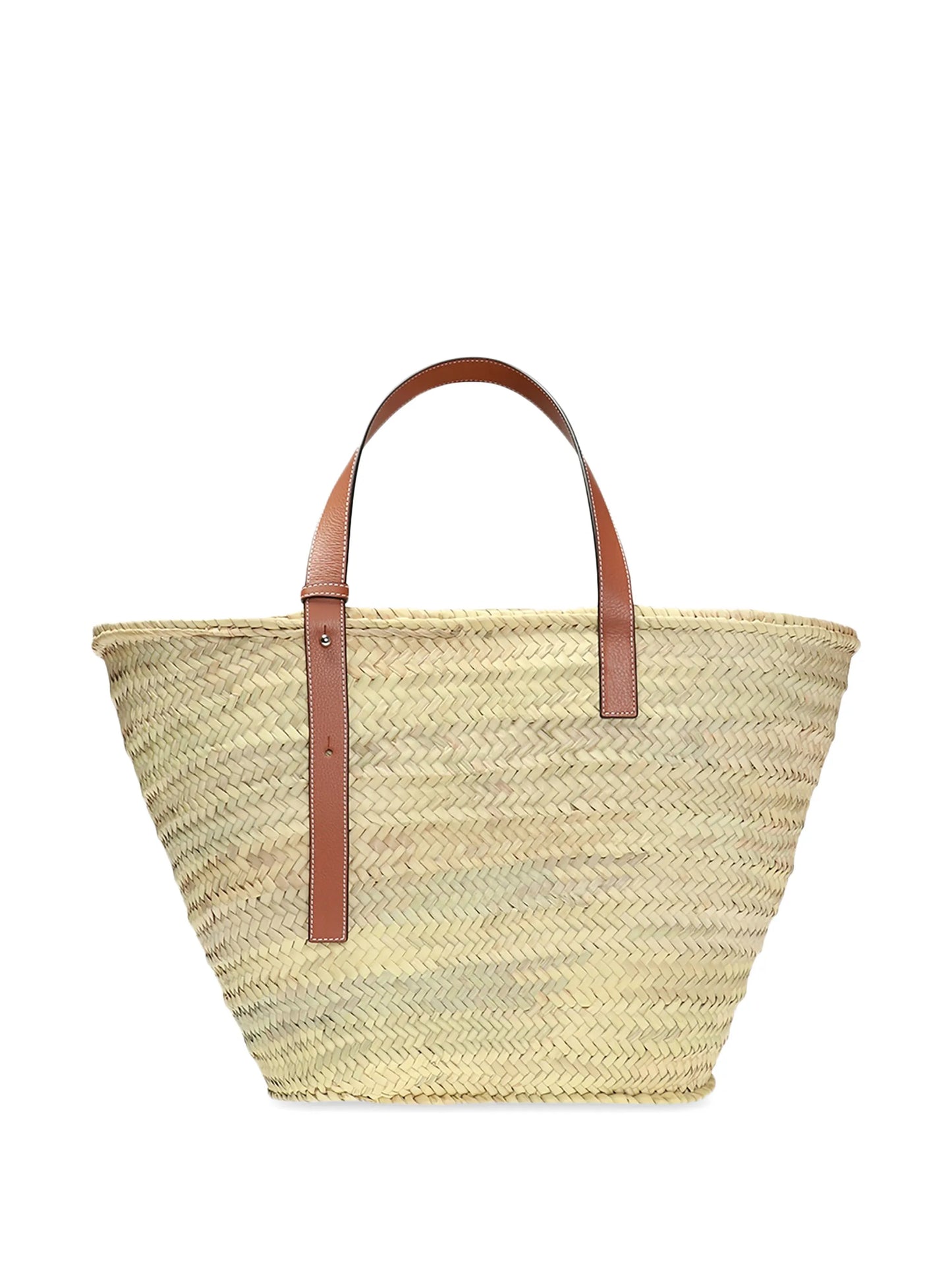 large logo raffia basket bag