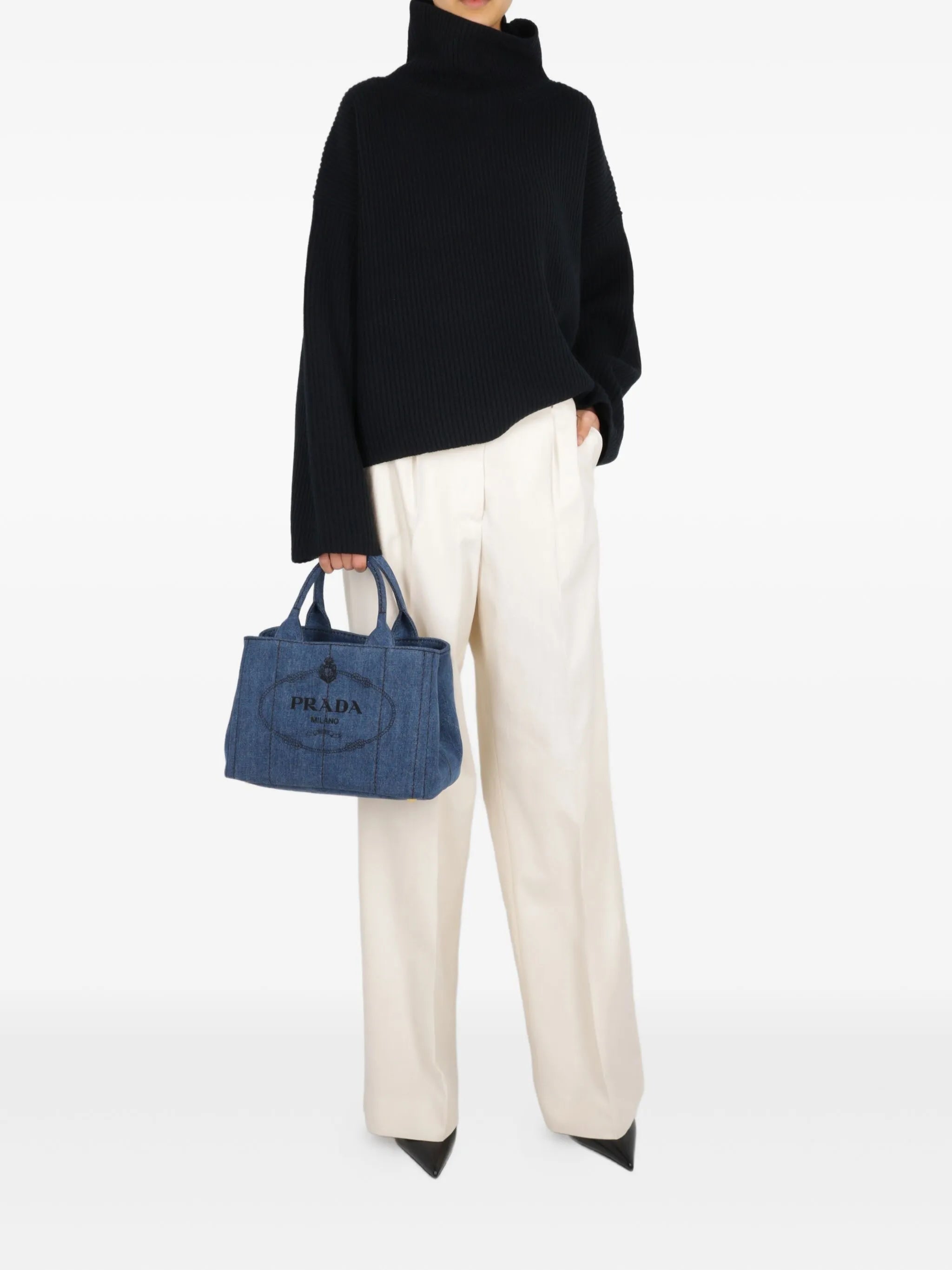 logo-print tote bag