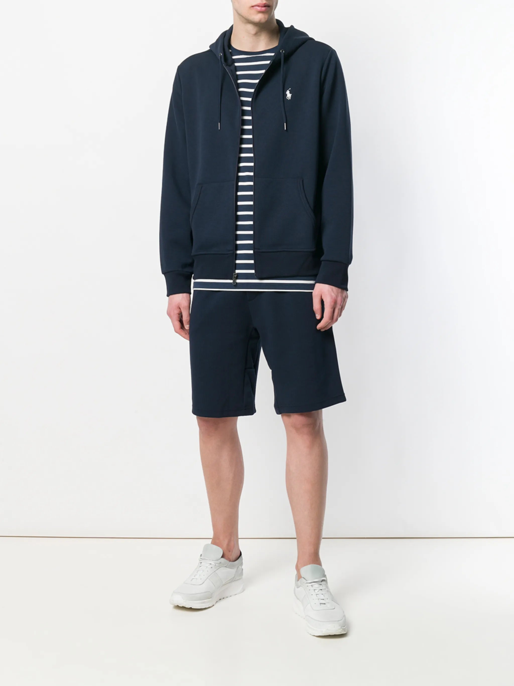drawstring-waist track shorts