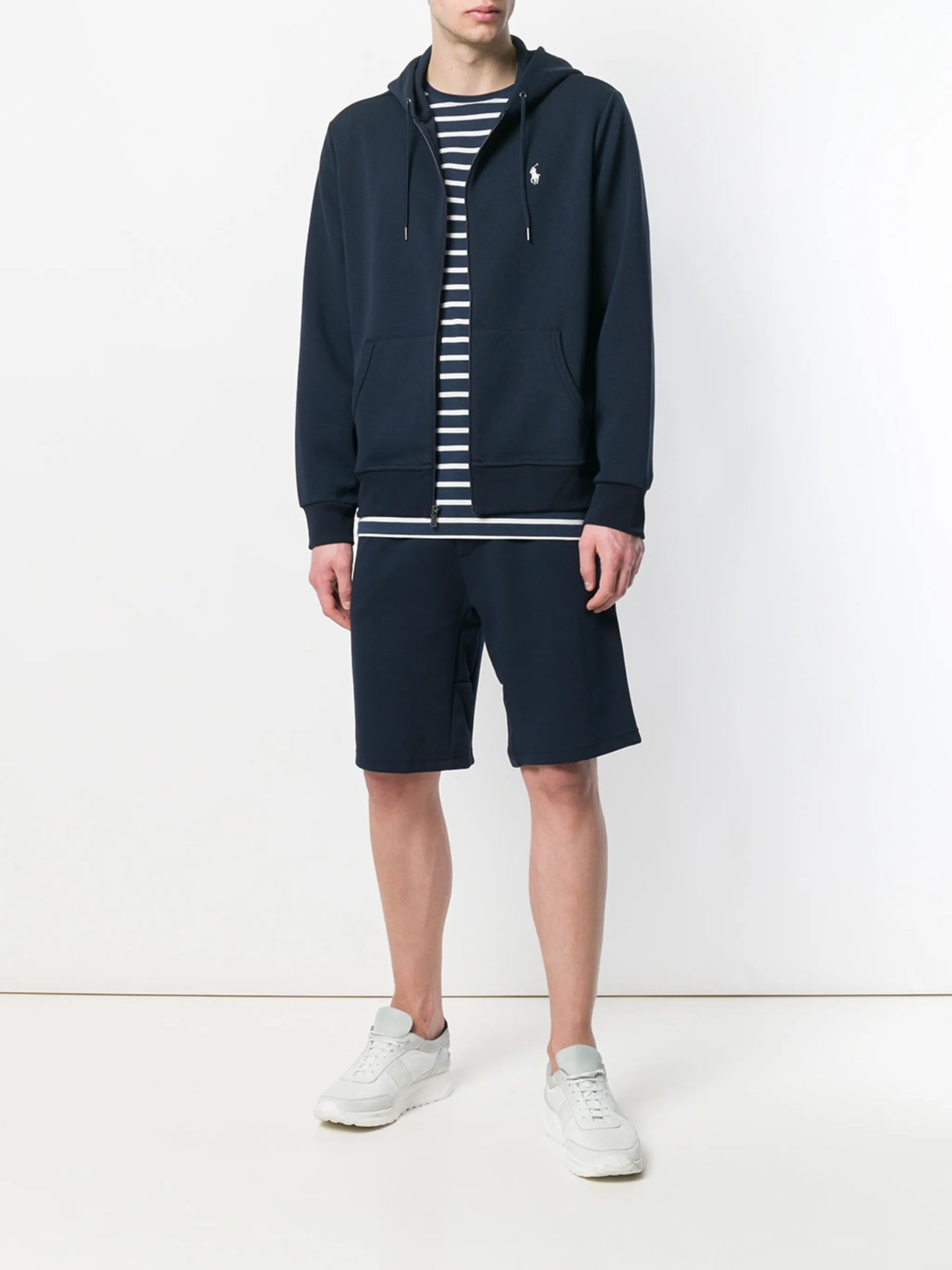 drawstring-waist track shorts