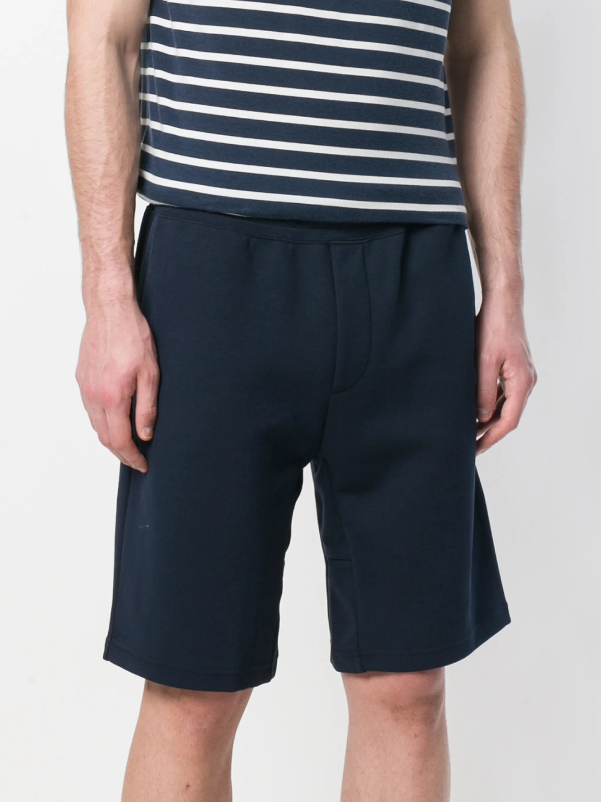 drawstring-waist track shorts