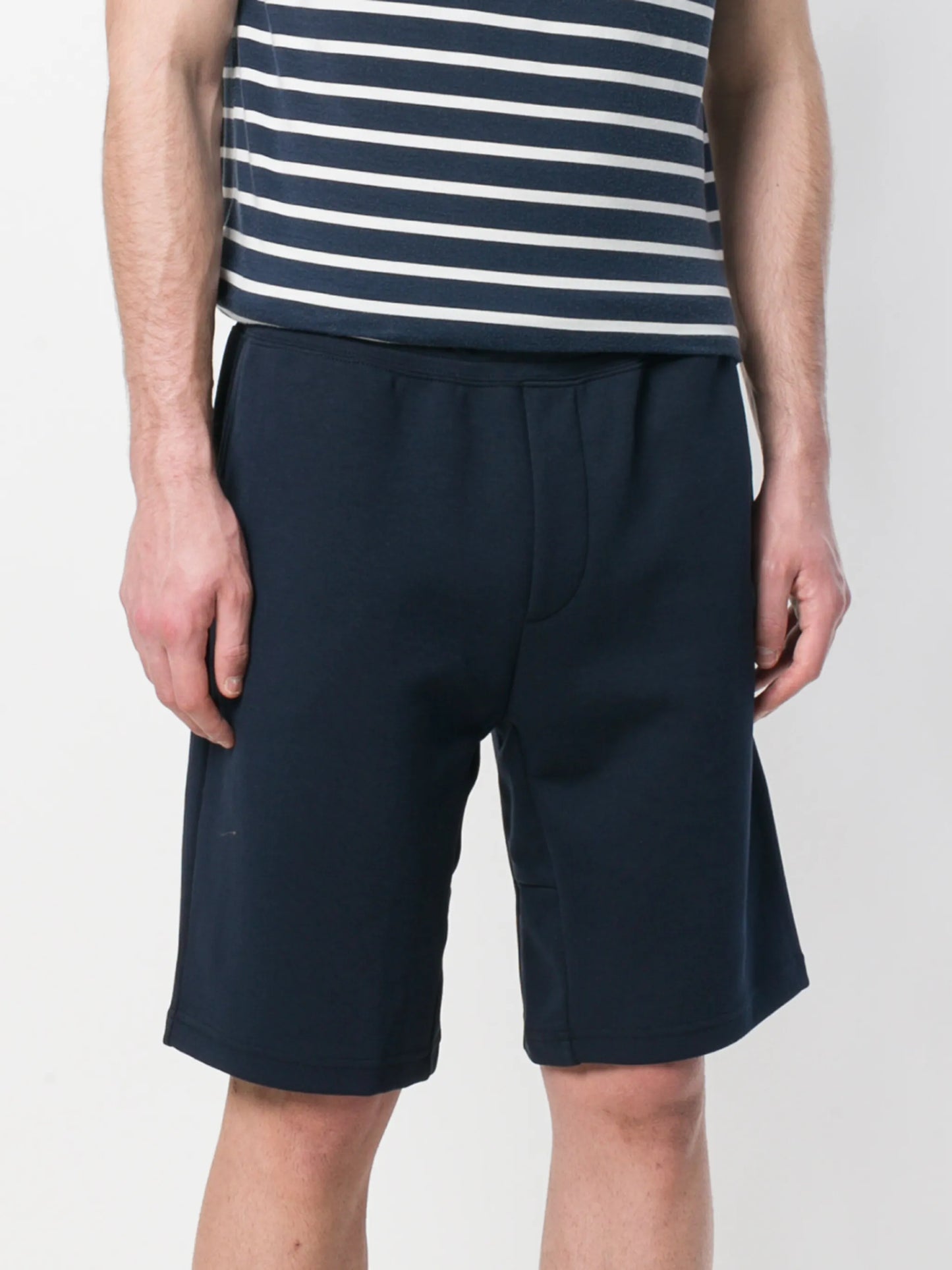drawstring-waist track shorts