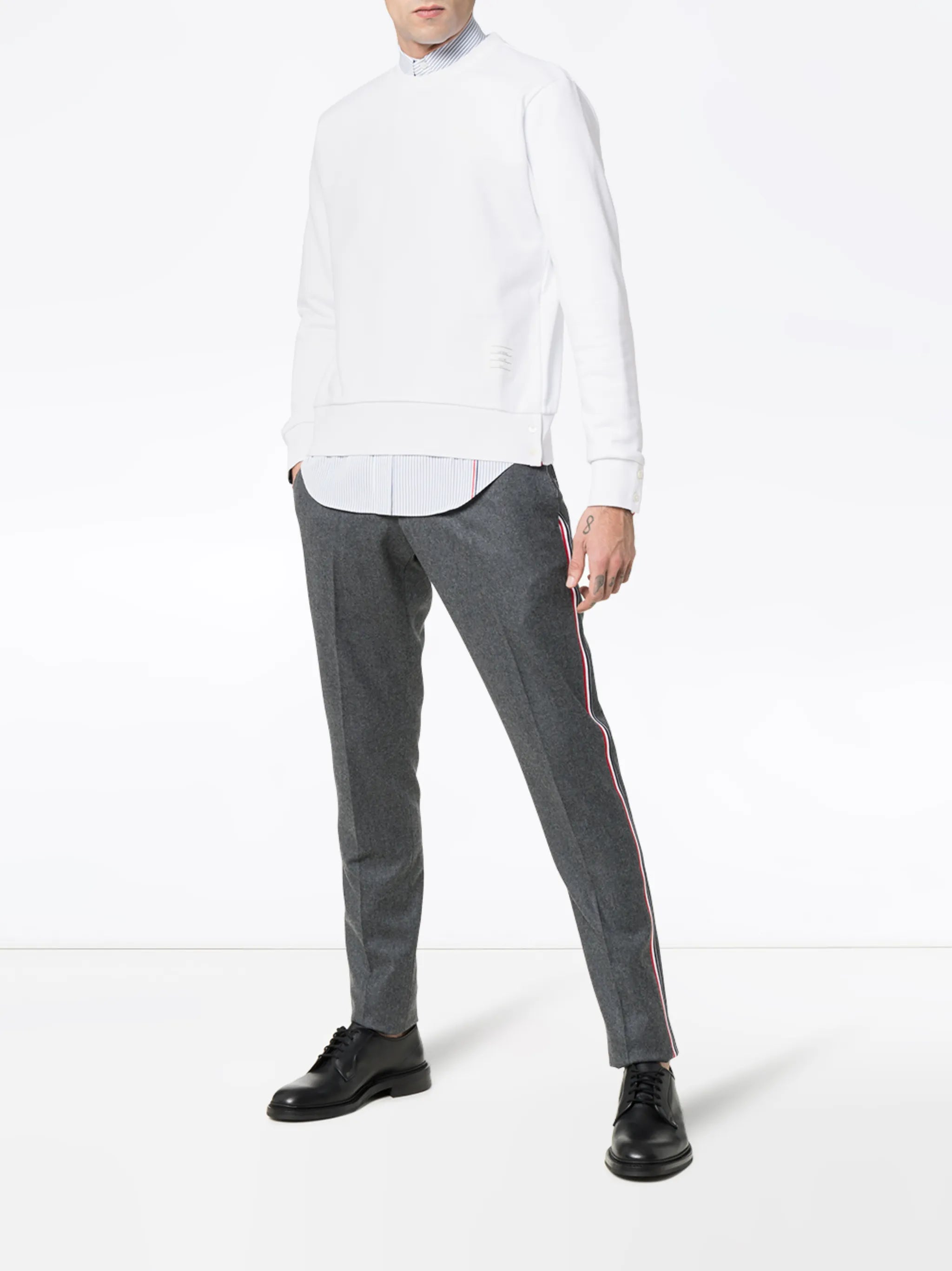 RWB-stripe cotton sweatshirt