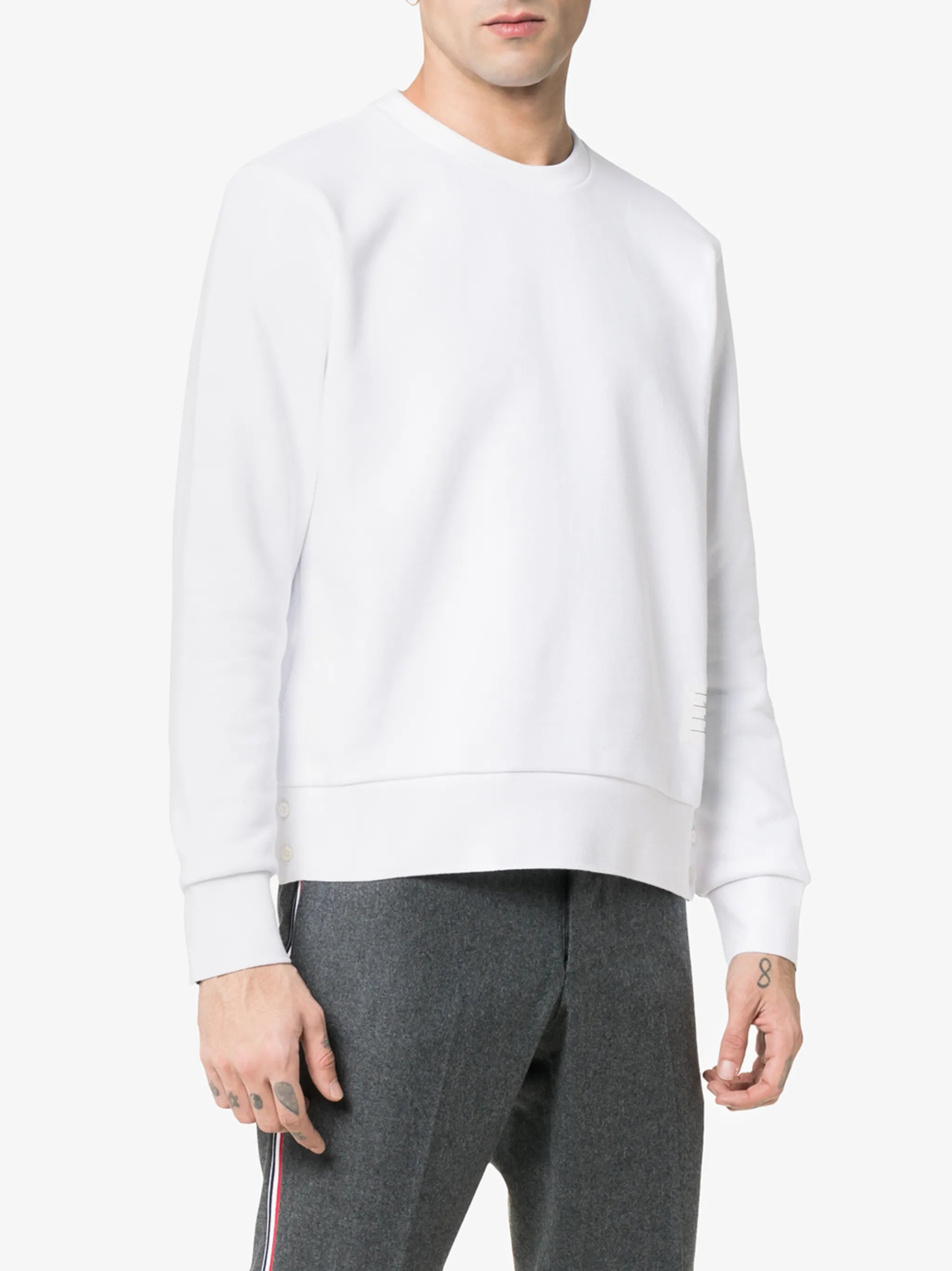 RWB-stripe cotton sweatshirt
