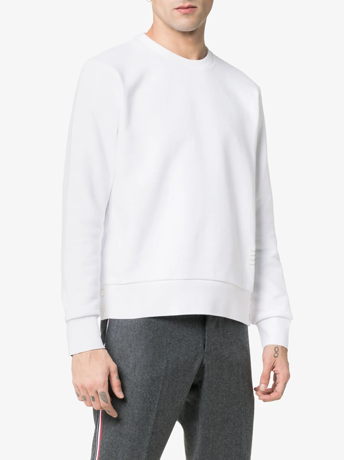 RWB-stripe cotton sweatshirt