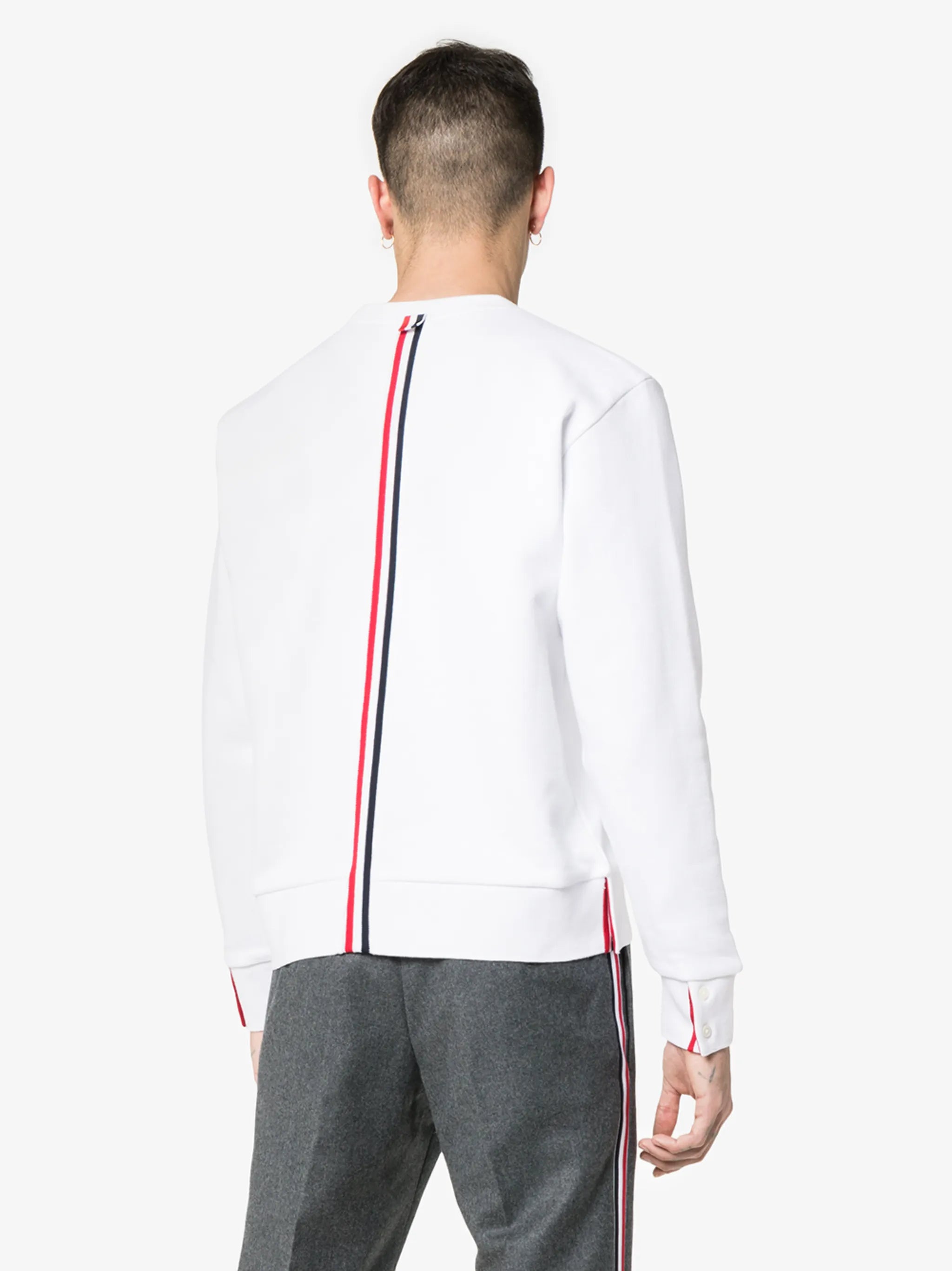 RWB-stripe cotton sweatshirt