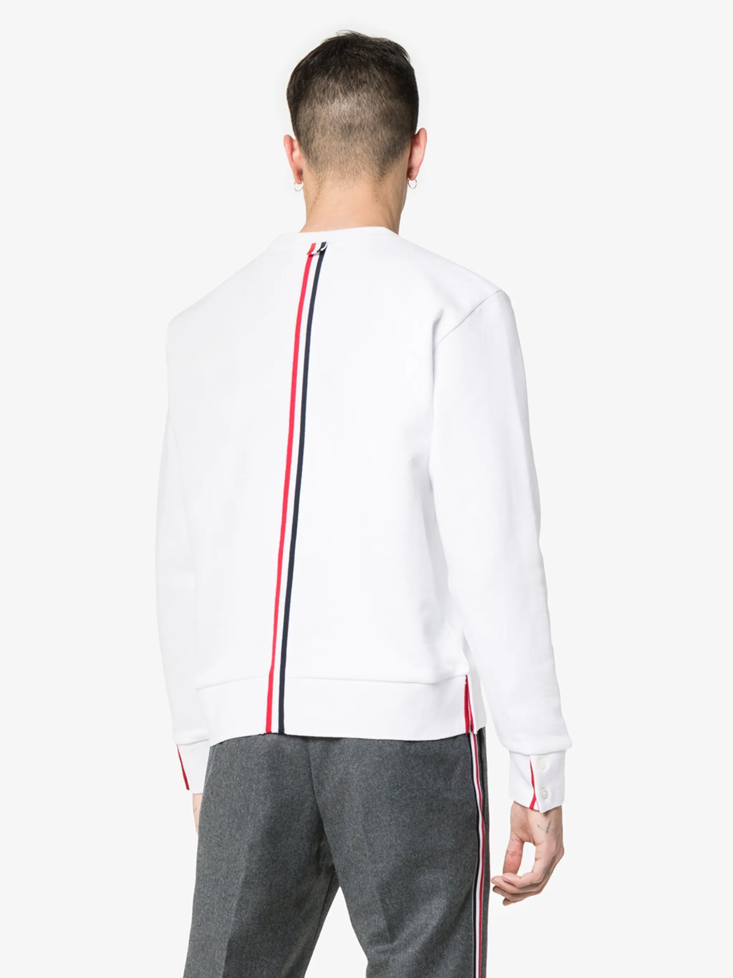 RWB-stripe cotton sweatshirt