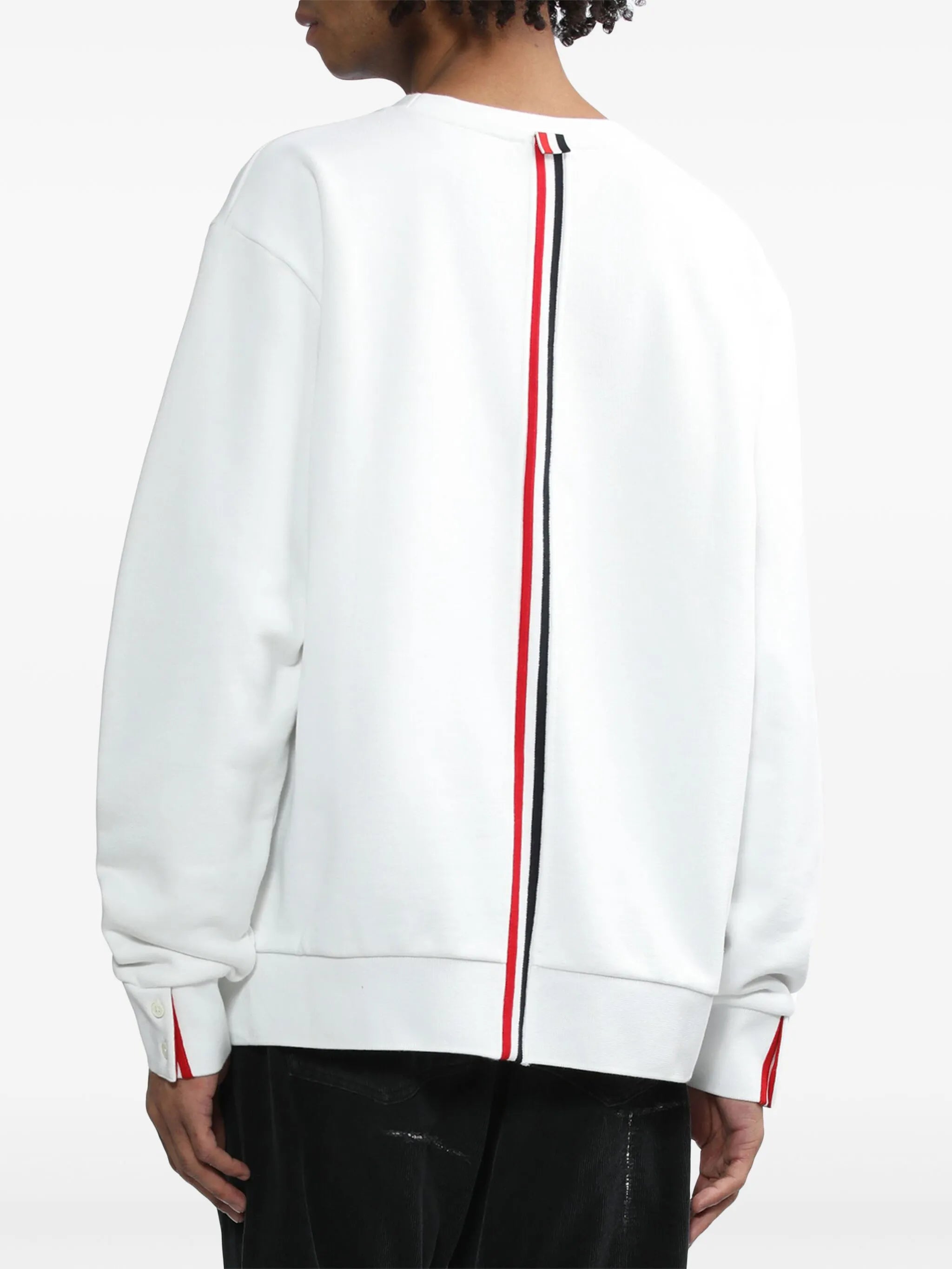 RWB-stripe cotton sweatshirt