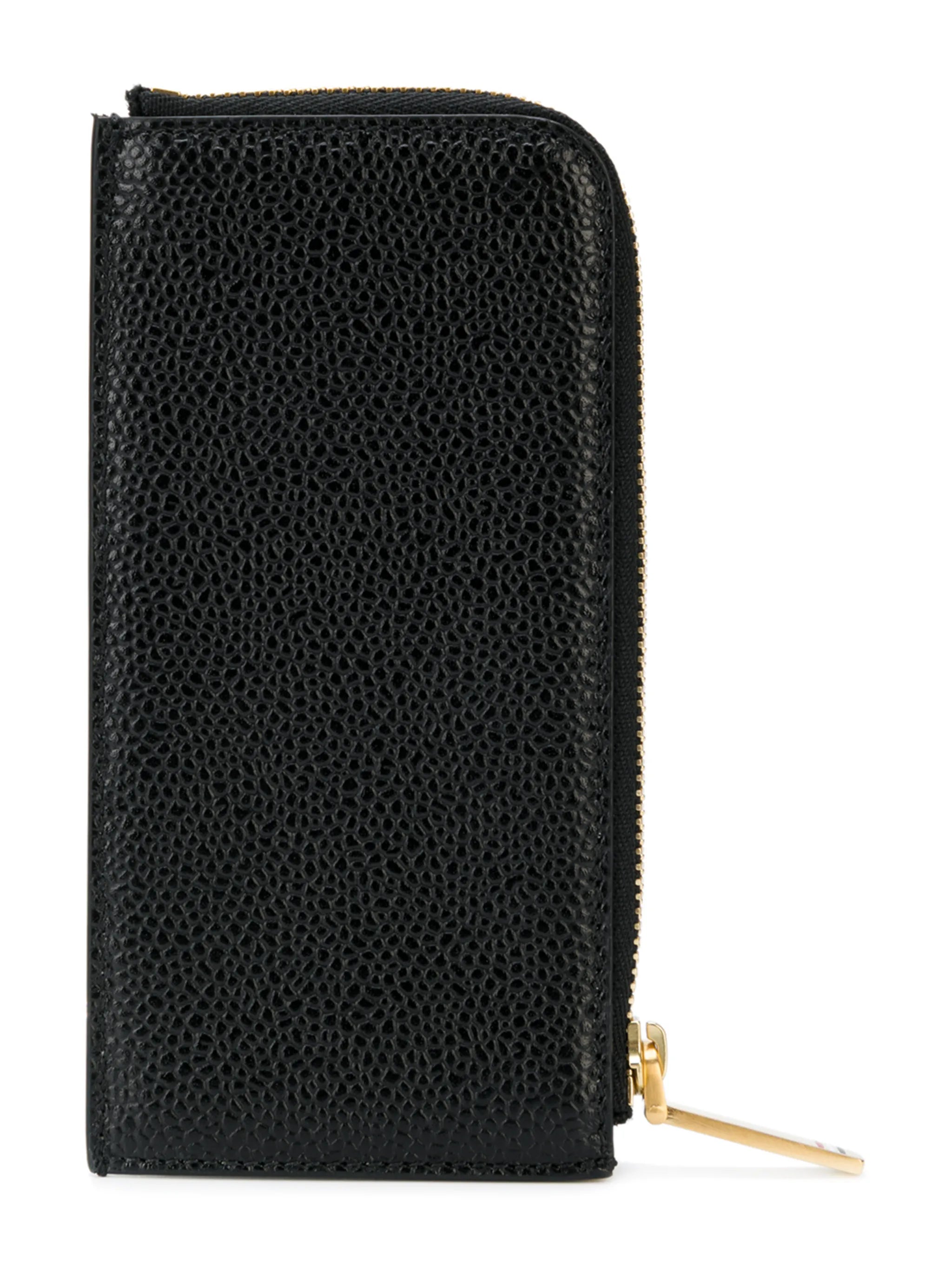 half-zip leather wallet