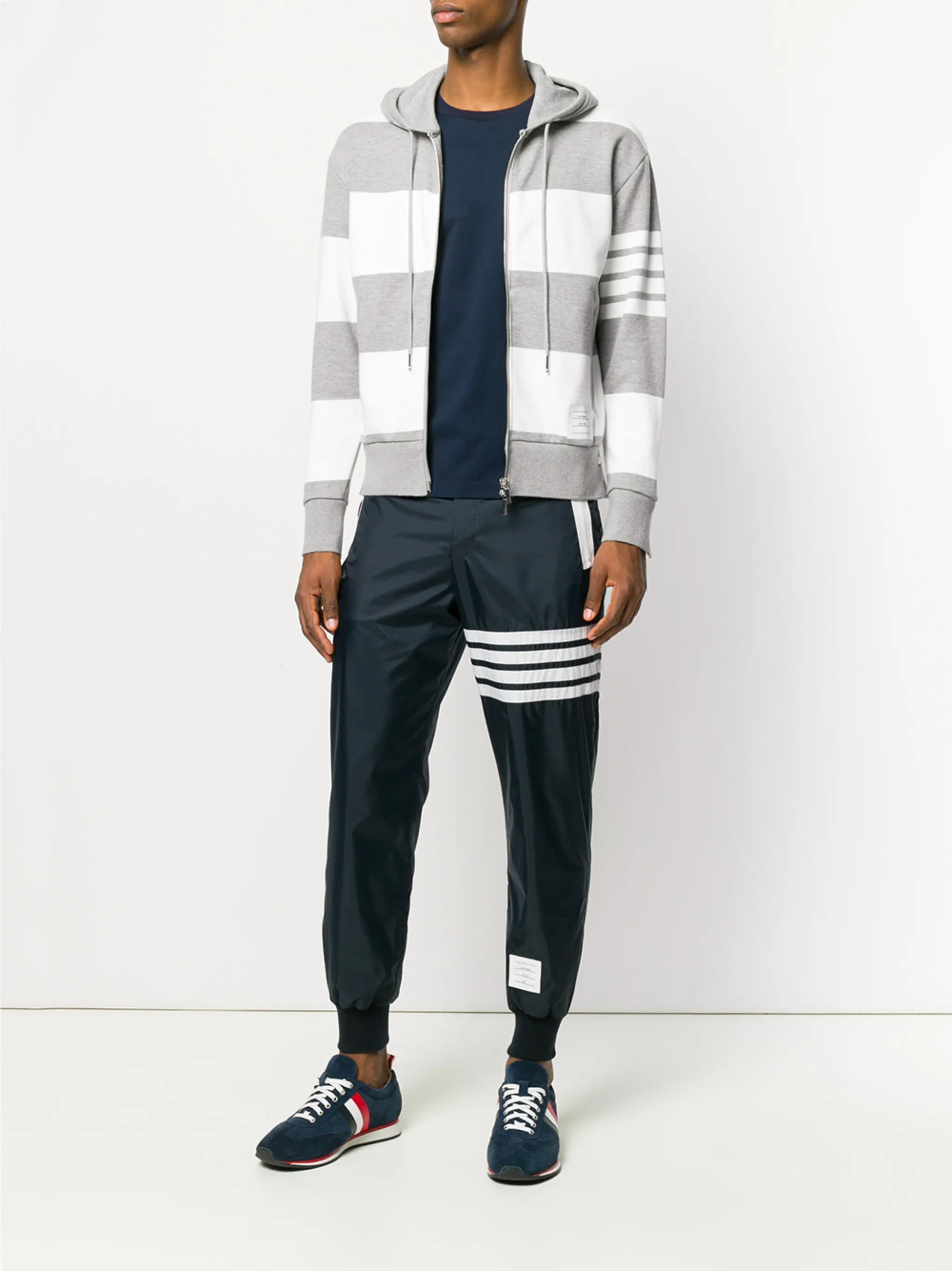 signature-stripe crew-neck T-shirt