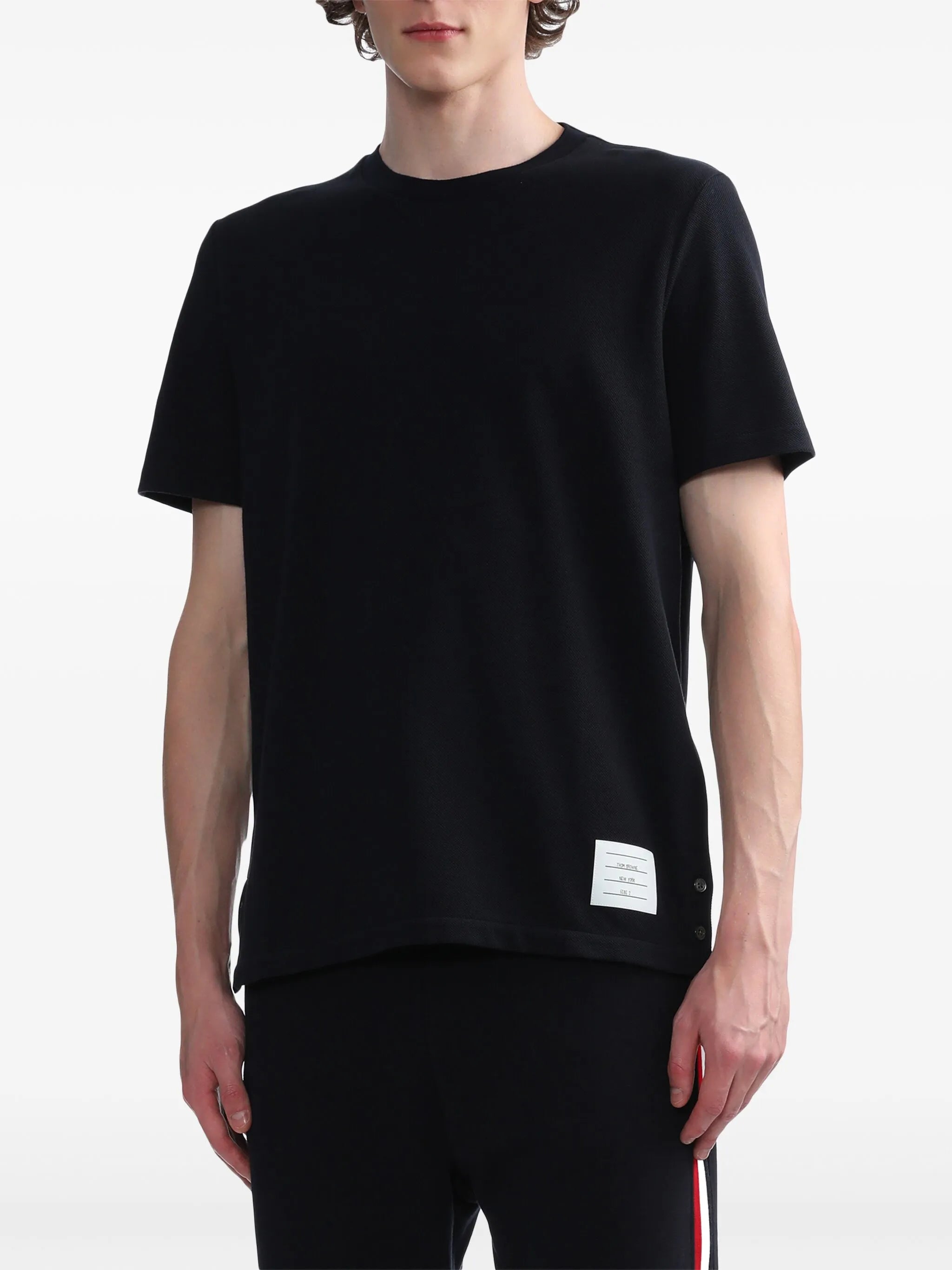 stripe-detail cotton T-shirt