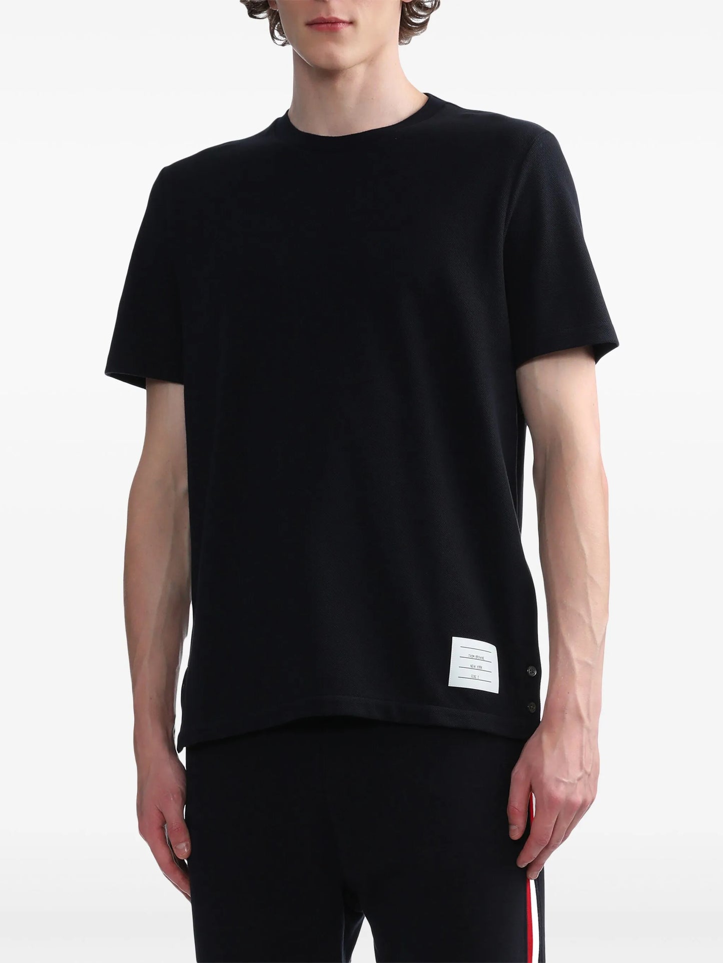 stripe-detail cotton T-shirt