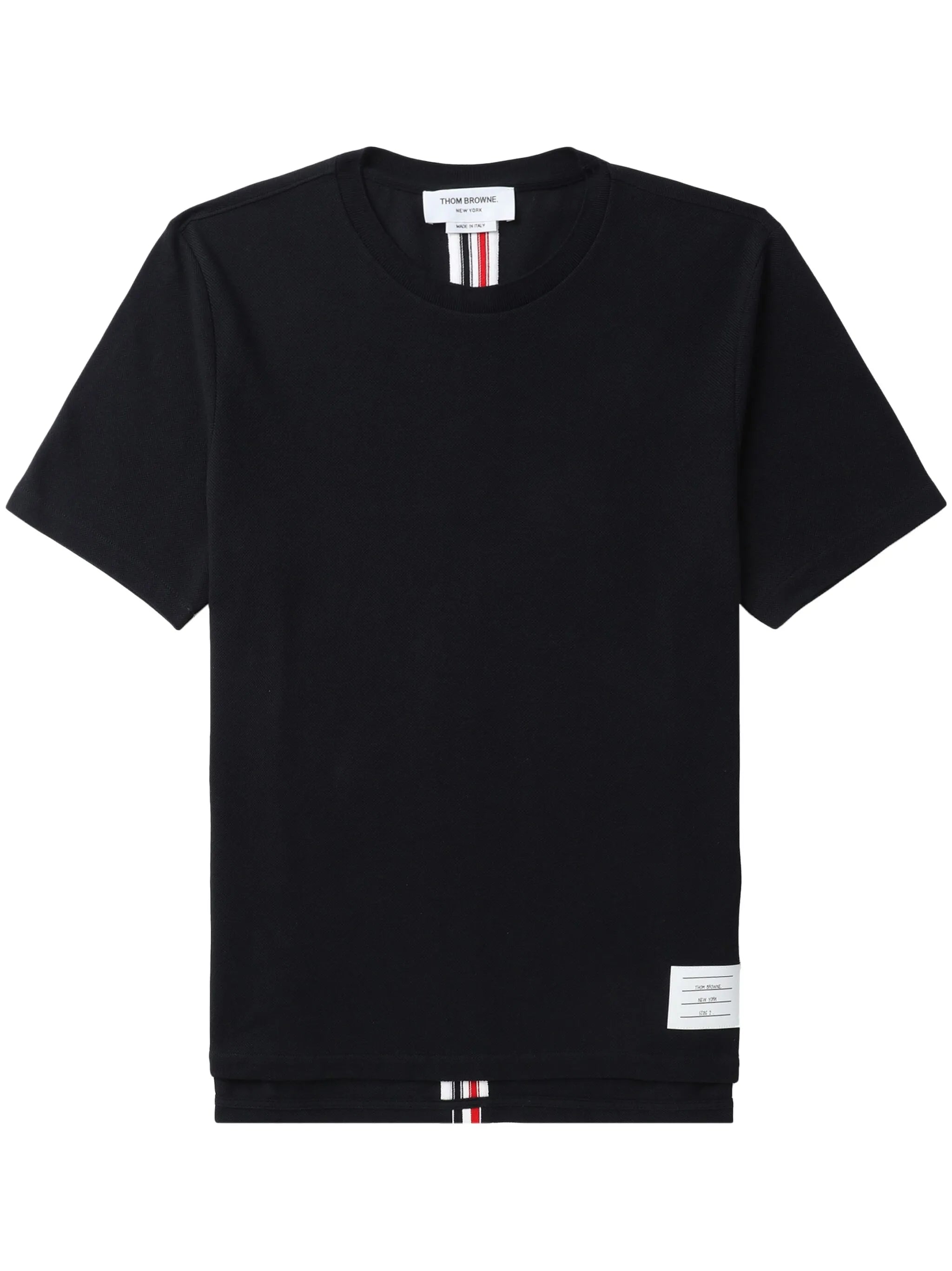stripe-detail cotton T-shirt