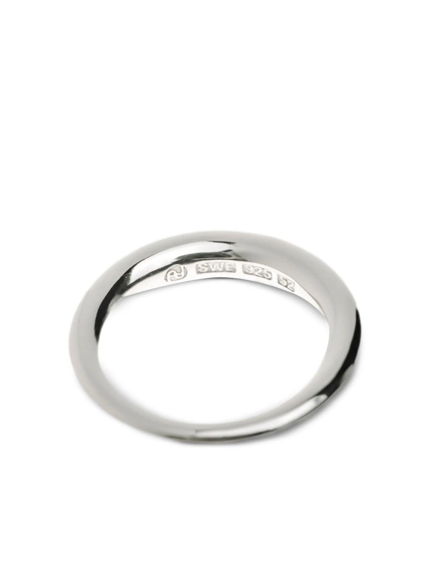 Hungry Snake polished sterling silver ring
