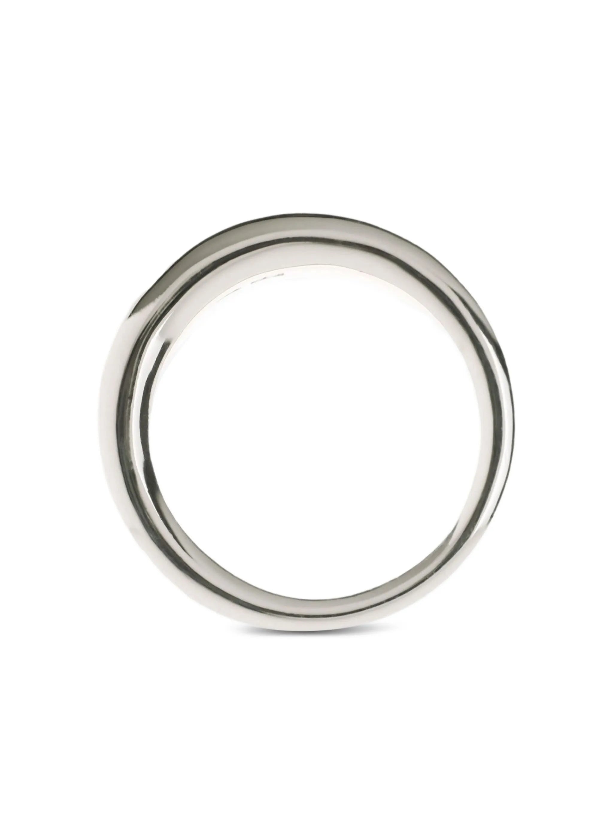 Hungry Snake polished sterling silver ring