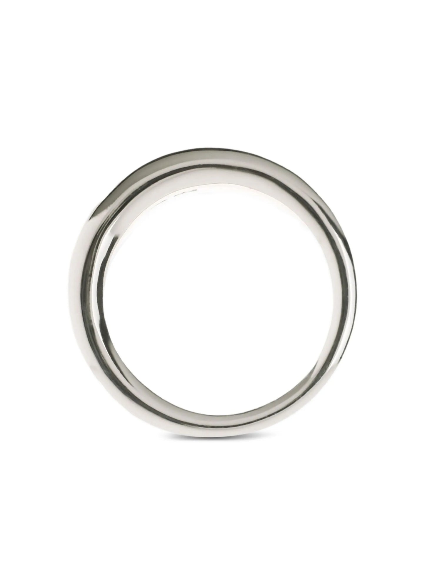 Hungry Snake polished sterling silver ring