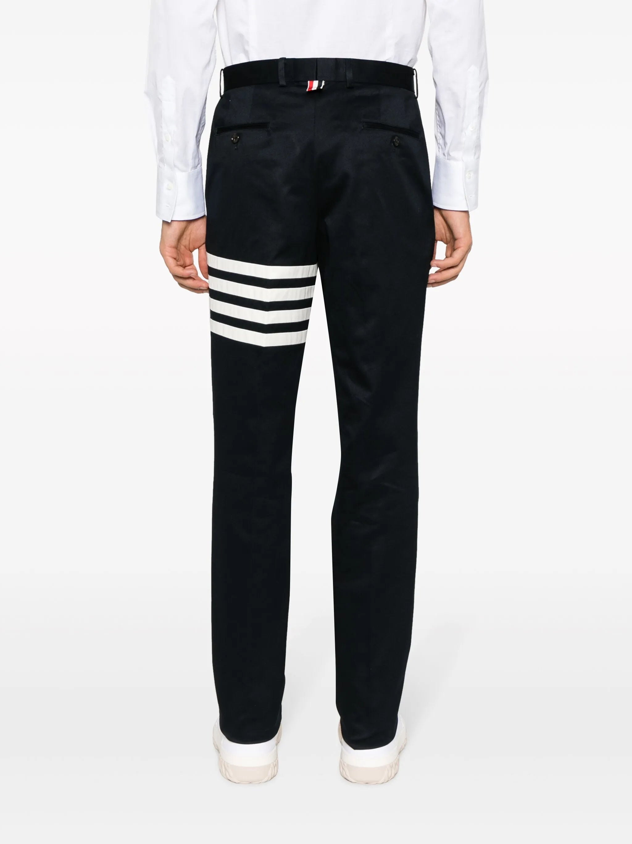 cotton twill 4-Bar unconstructed chino trousers
