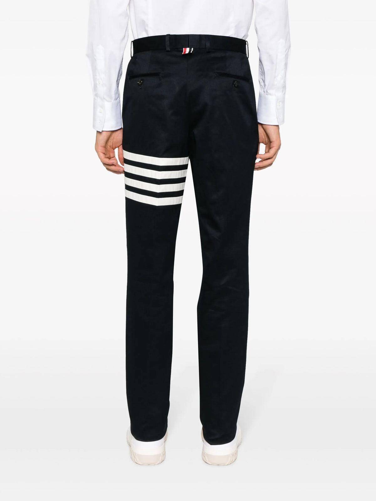 cotton twill 4-Bar unconstructed chino trousers