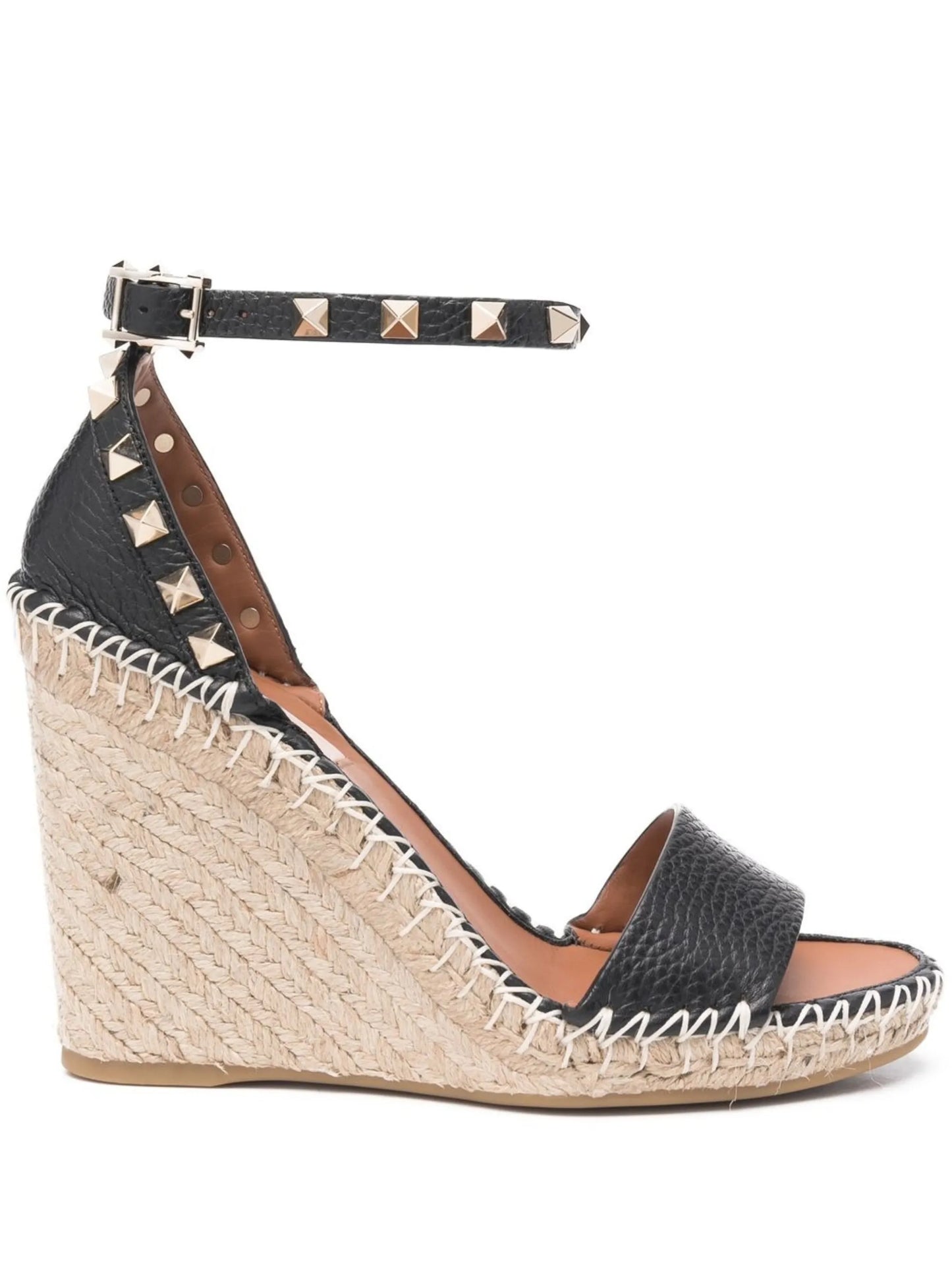 105mm Double Rockstud wedge sandals