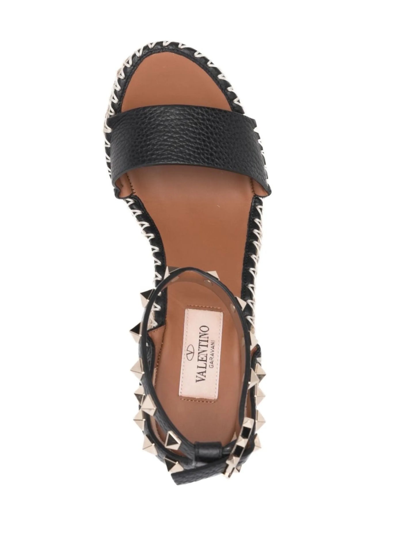 105mm Double Rockstud wedge sandals