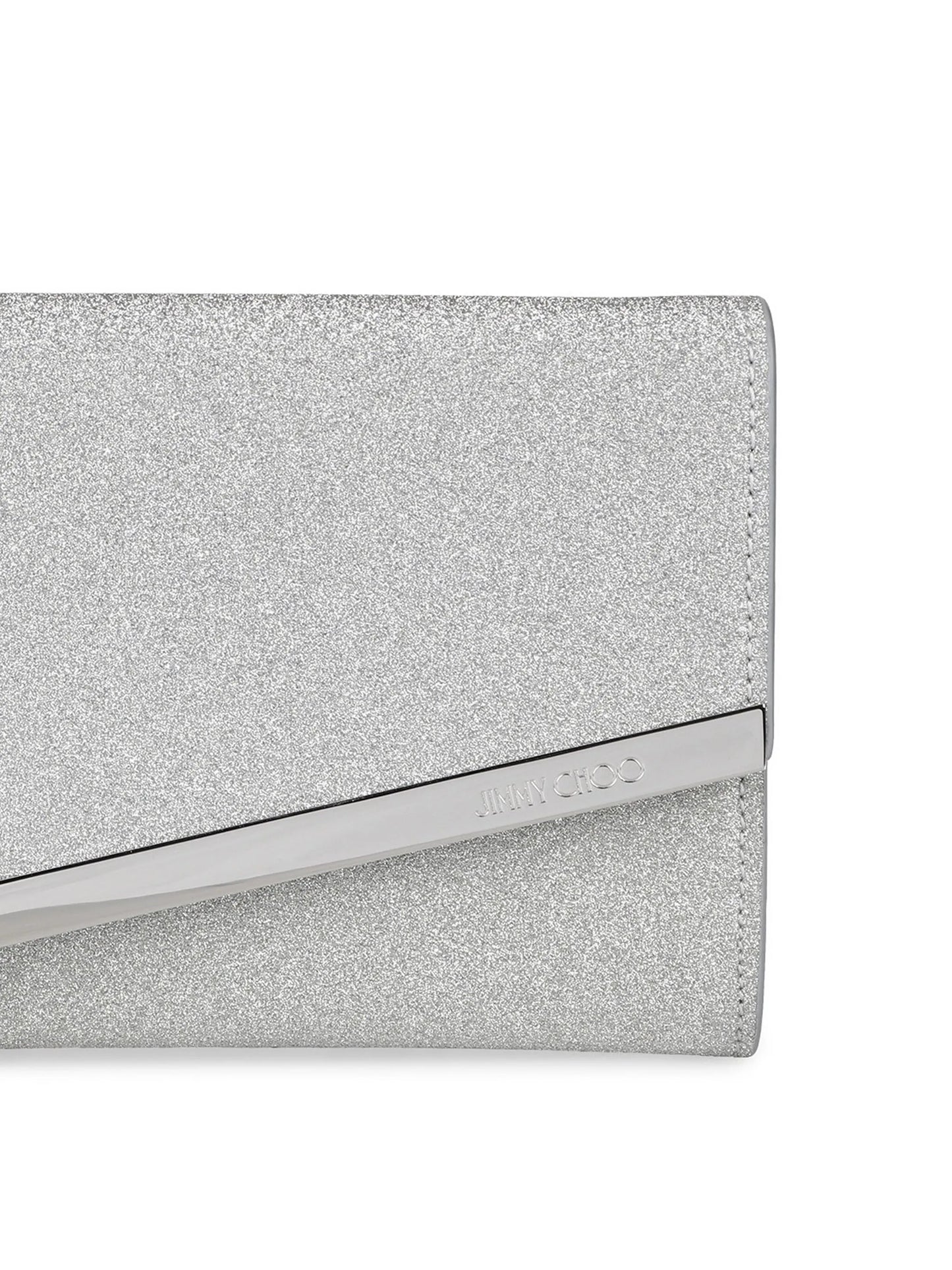 Emmie glitter leather clutch
