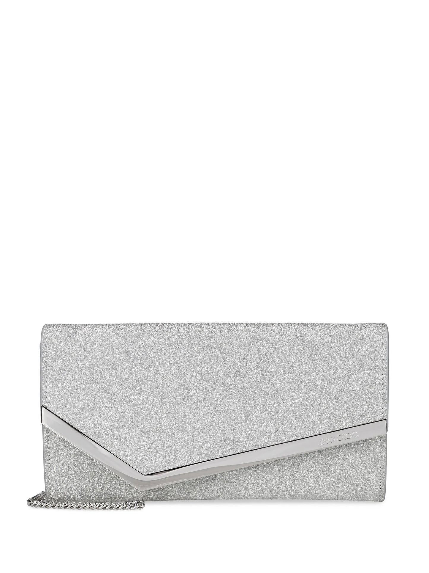 Emmie glitter leather clutch