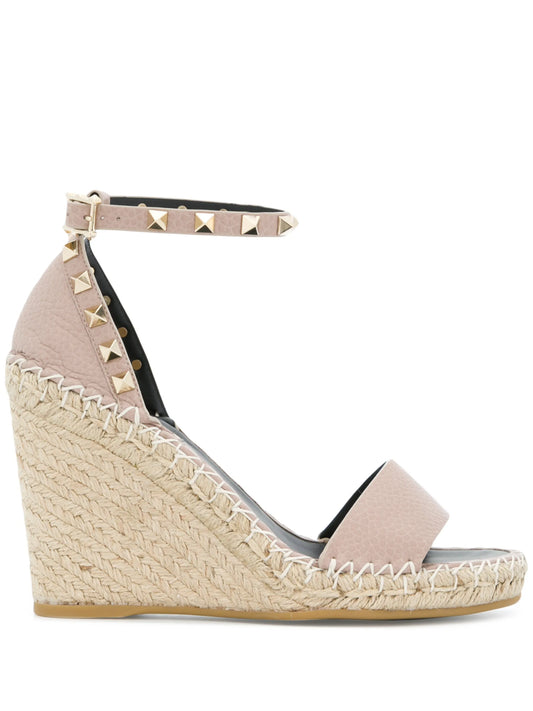 105mm Double Rockstud wedge sandals