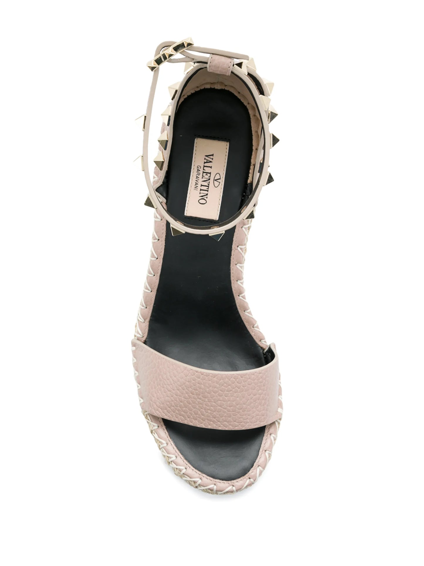 Double Rockstud wedge espadrilles