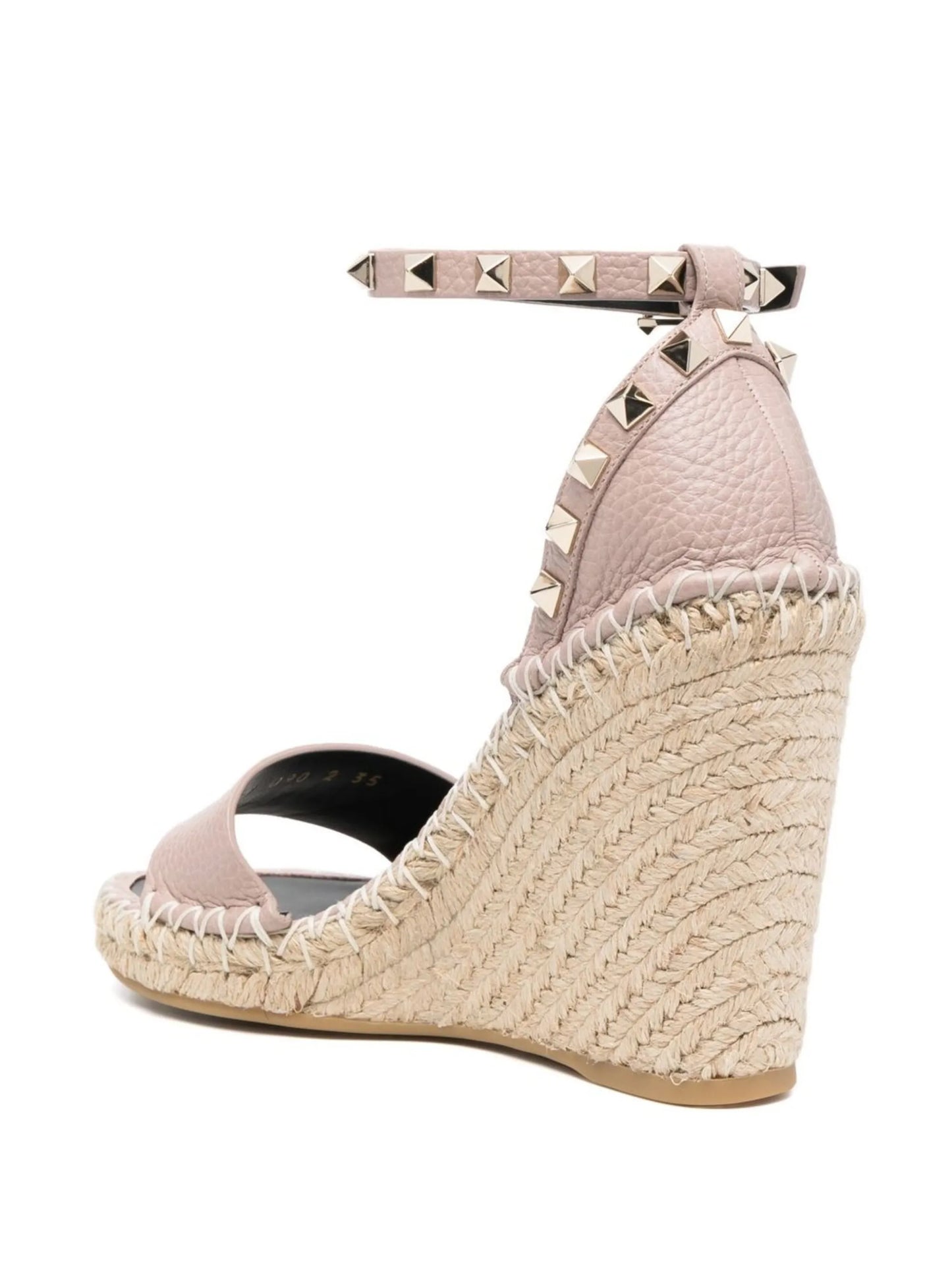 Double Rockstud wedge espadrilles