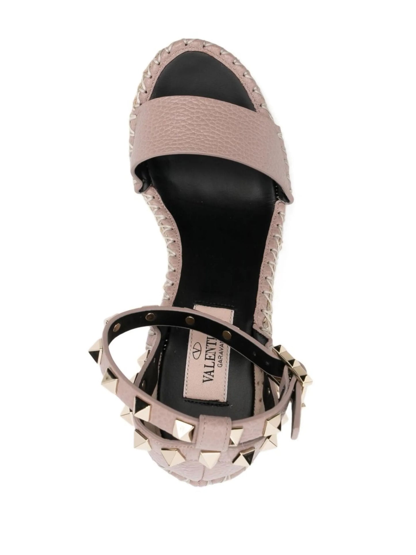 Double Rockstud wedge espadrilles