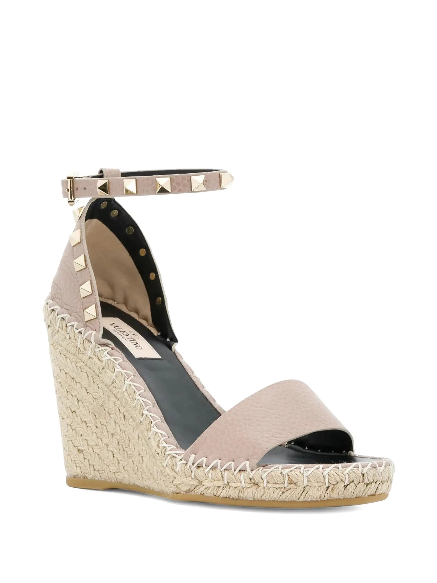 Double Rockstud wedge espadrilles