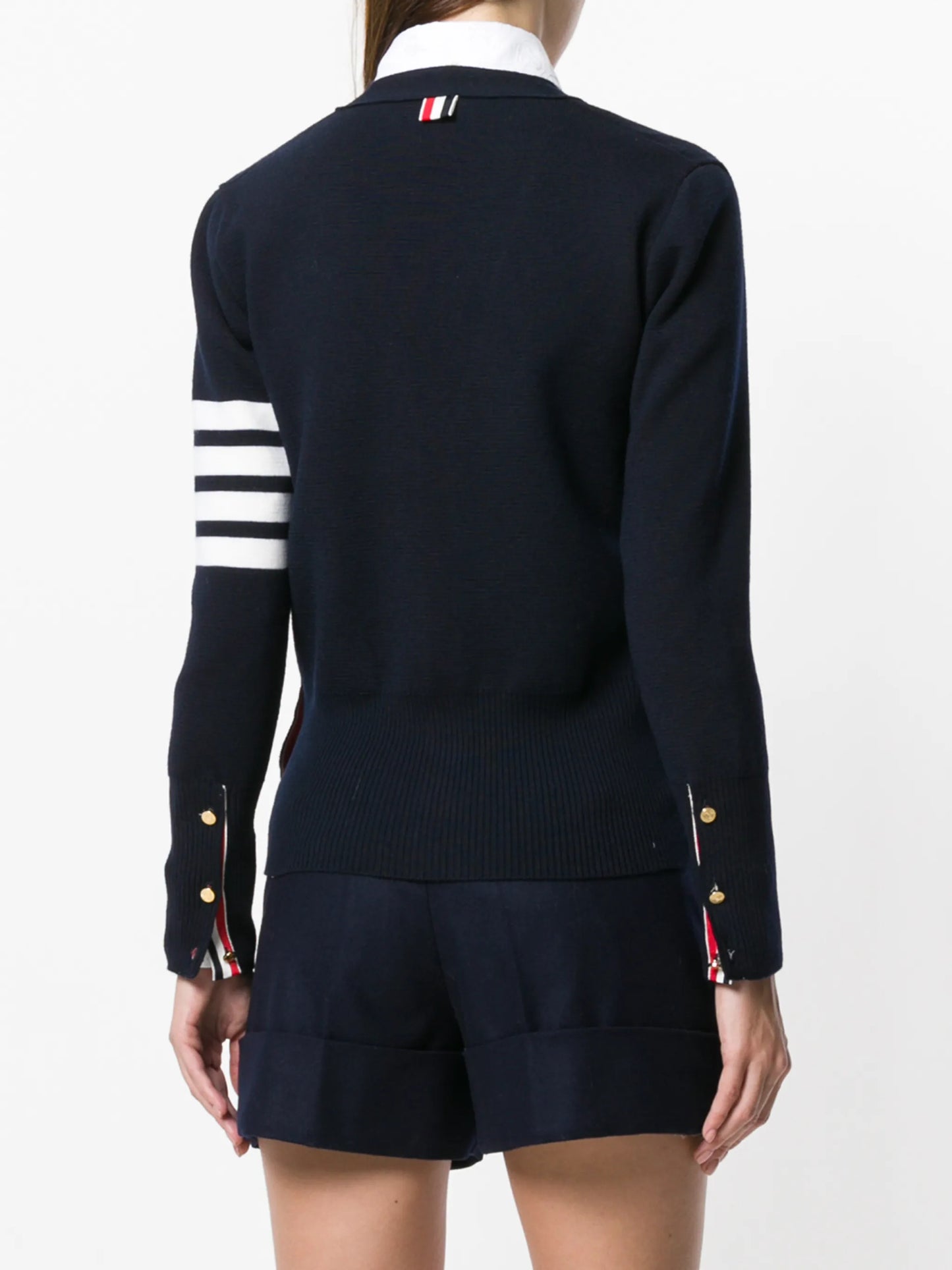 4-Bar wool cardigan