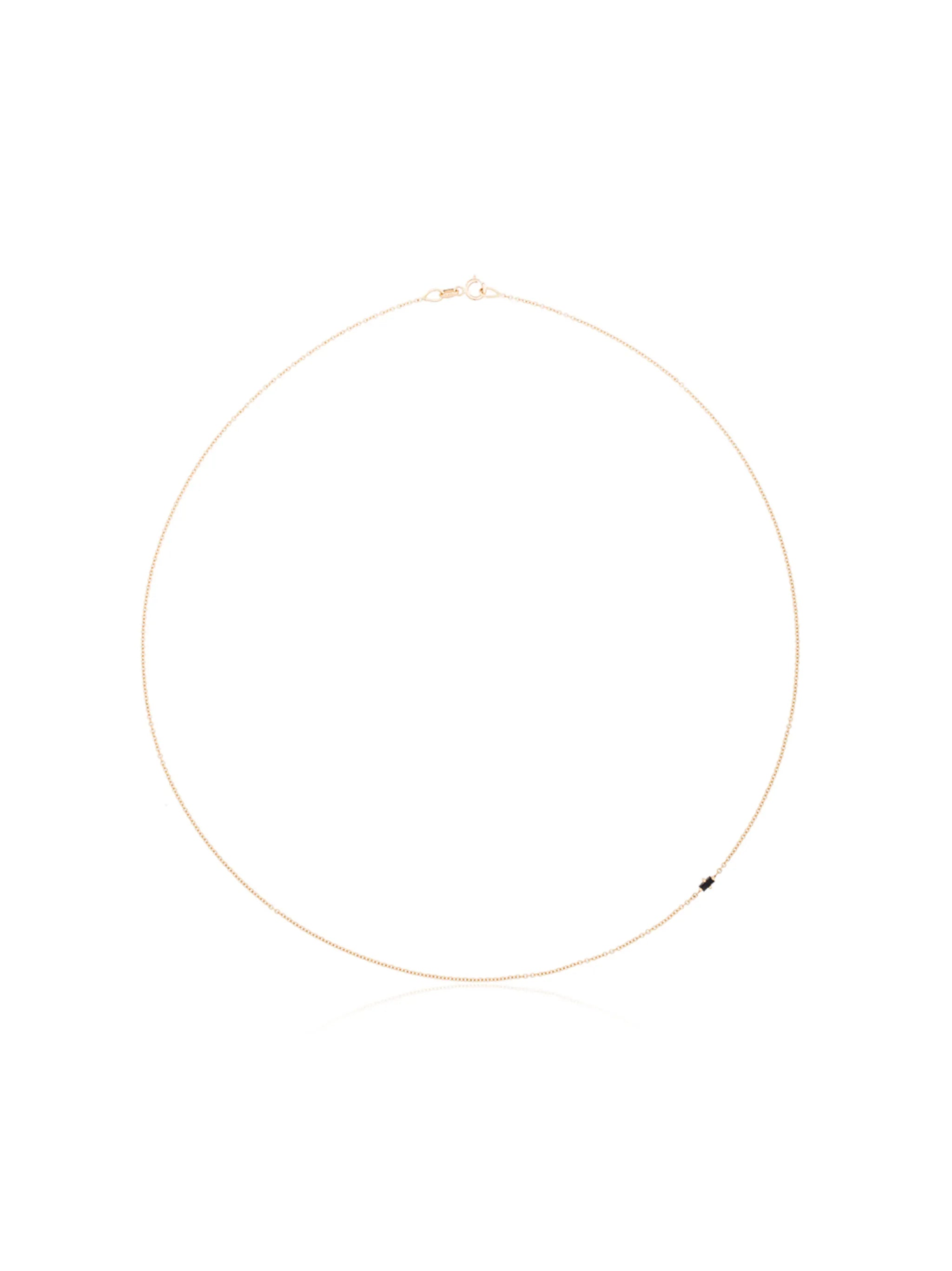 18k yellow gold black diamond necklace