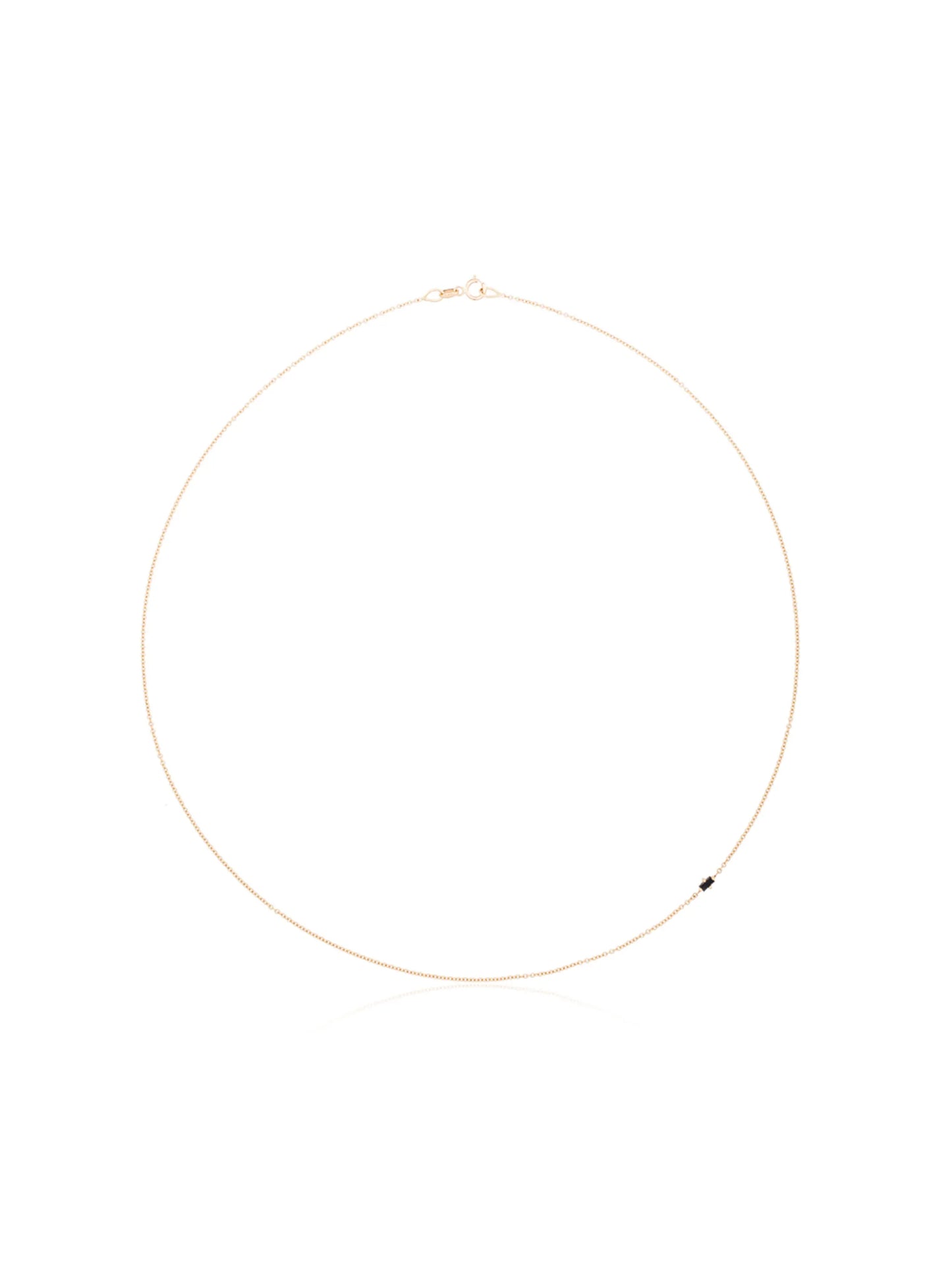 18k yellow gold black diamond necklace