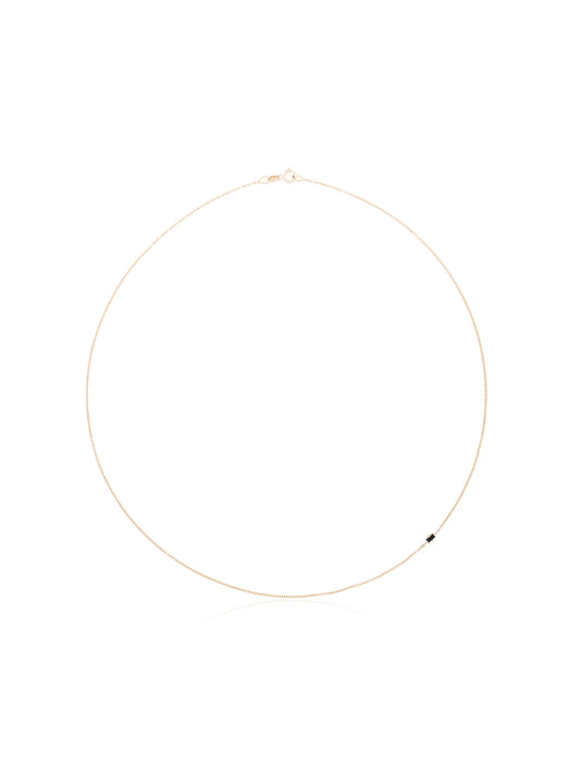 18k yellow gold black diamond necklace