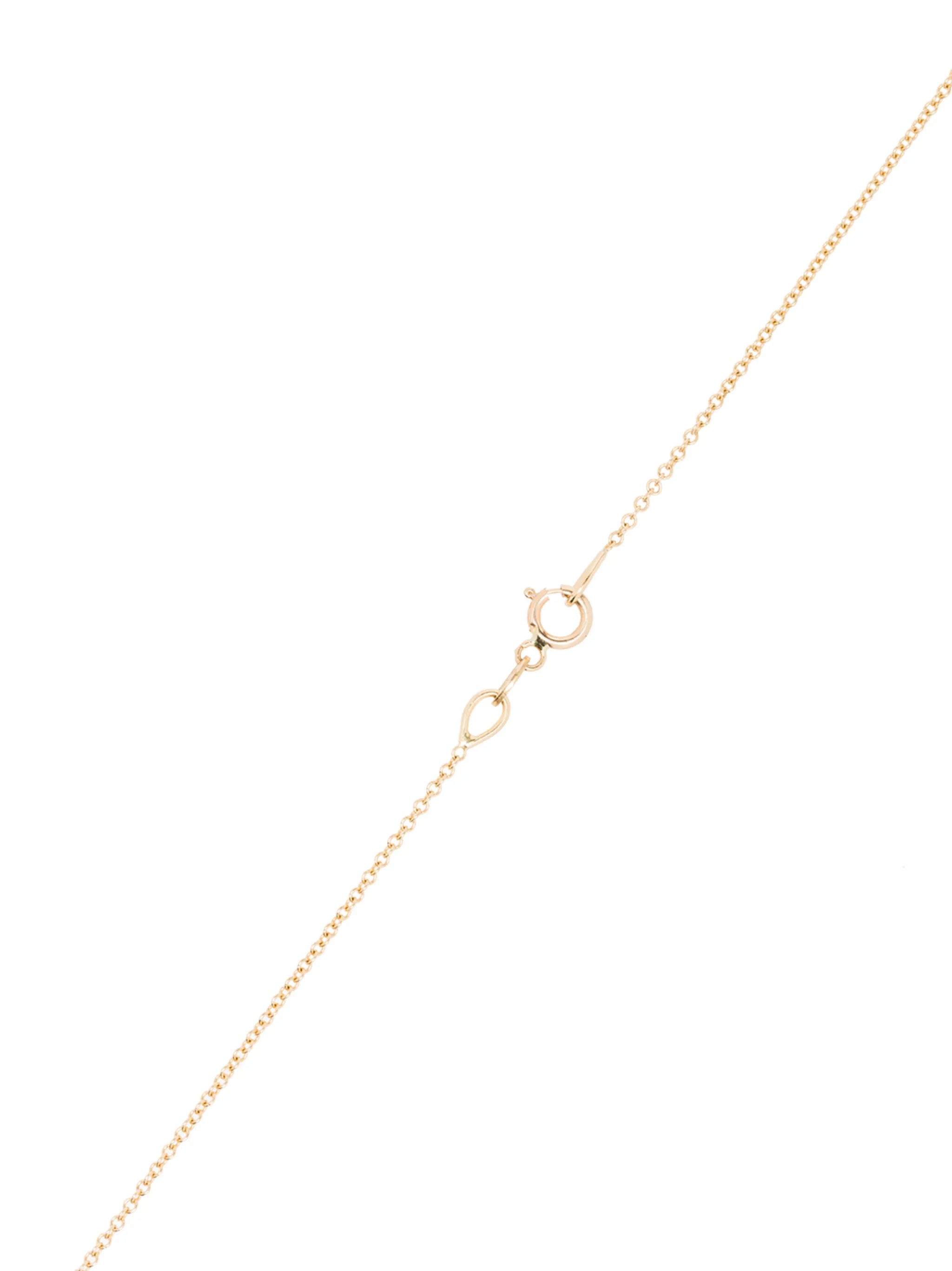 18k yellow gold black diamond necklace