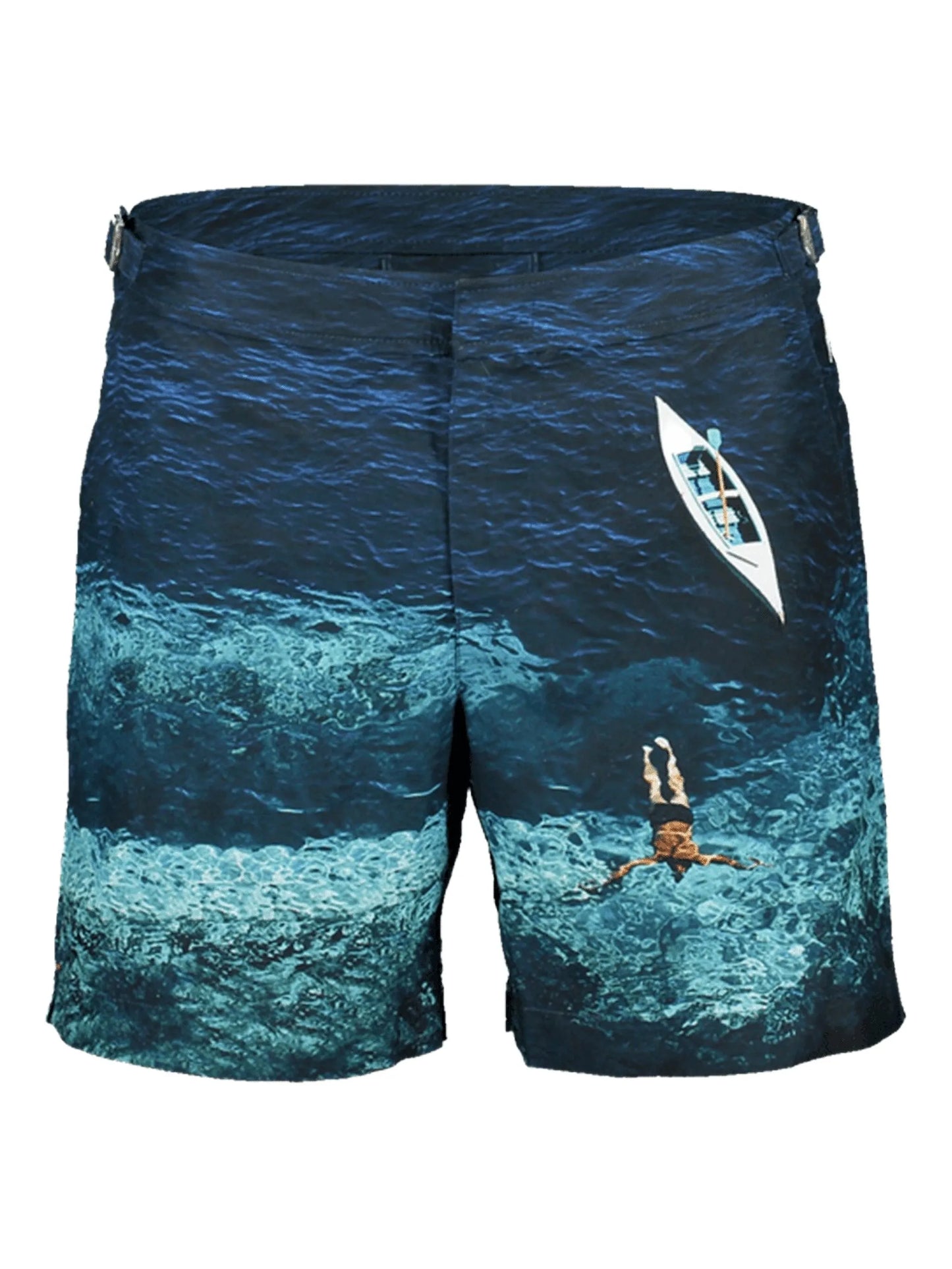 Bulldog photograph-print swim shorts