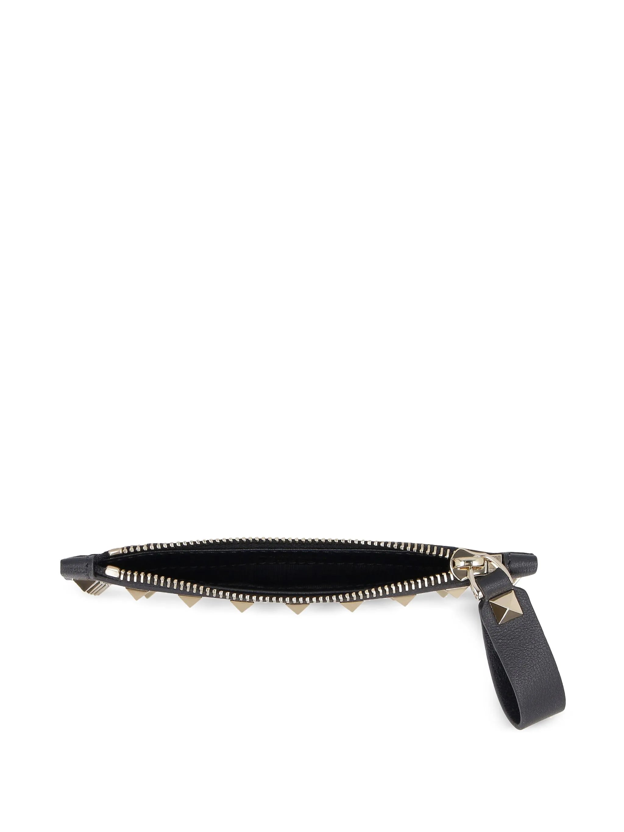 Rockstud zipped card holder