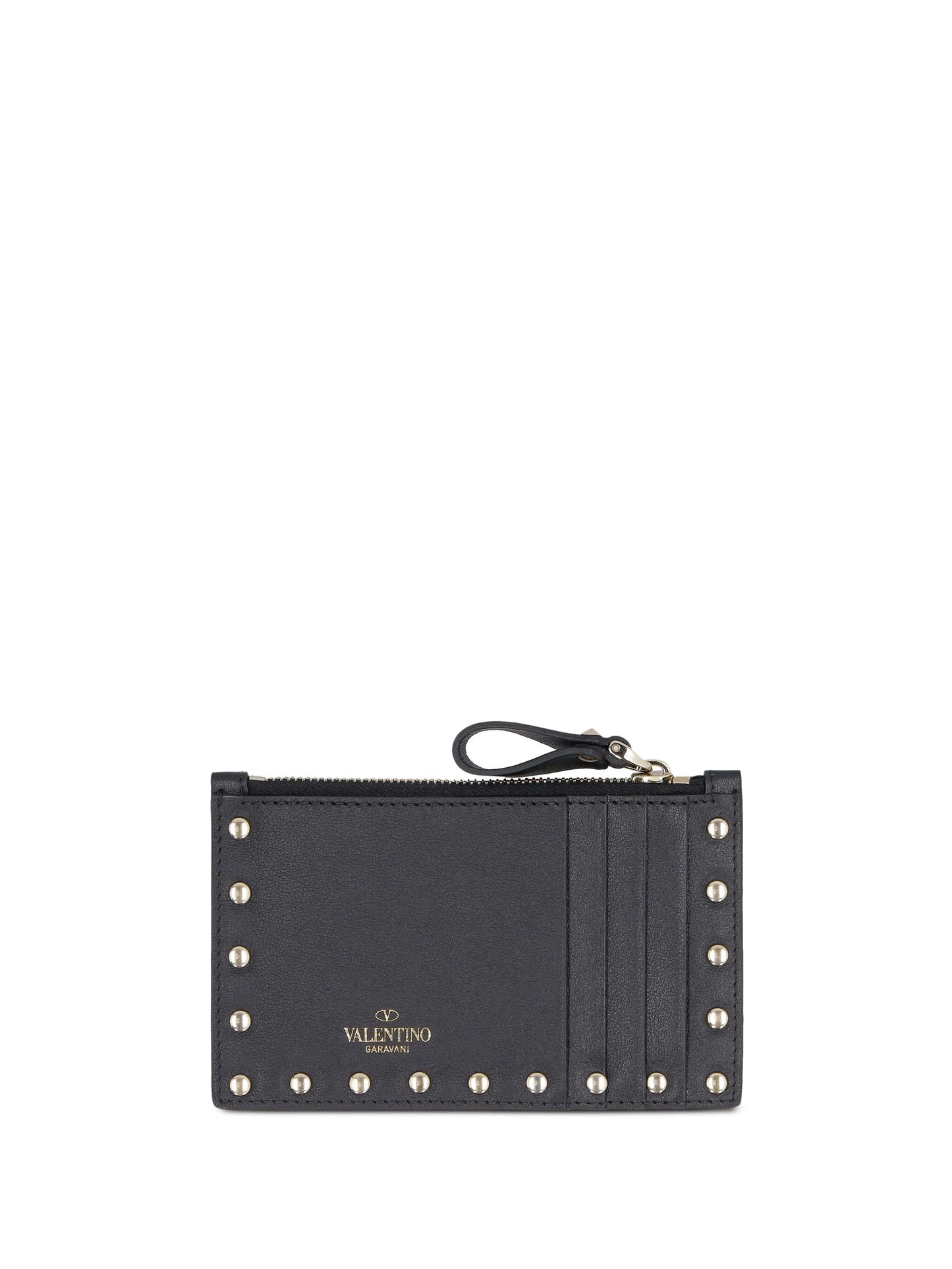 Rockstud zipped card holder