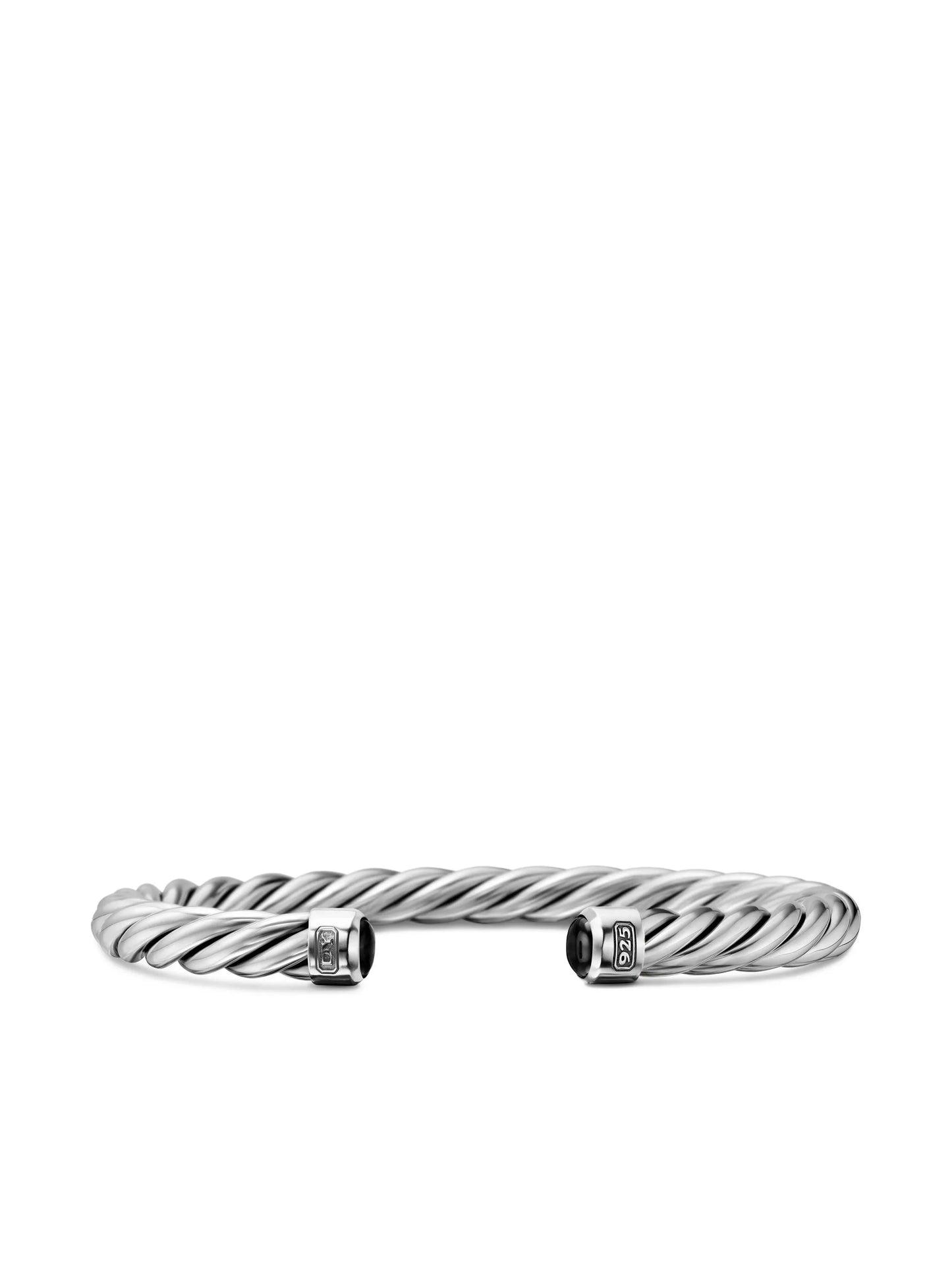 sterling silver Cable Cuff bracelet (6mm)